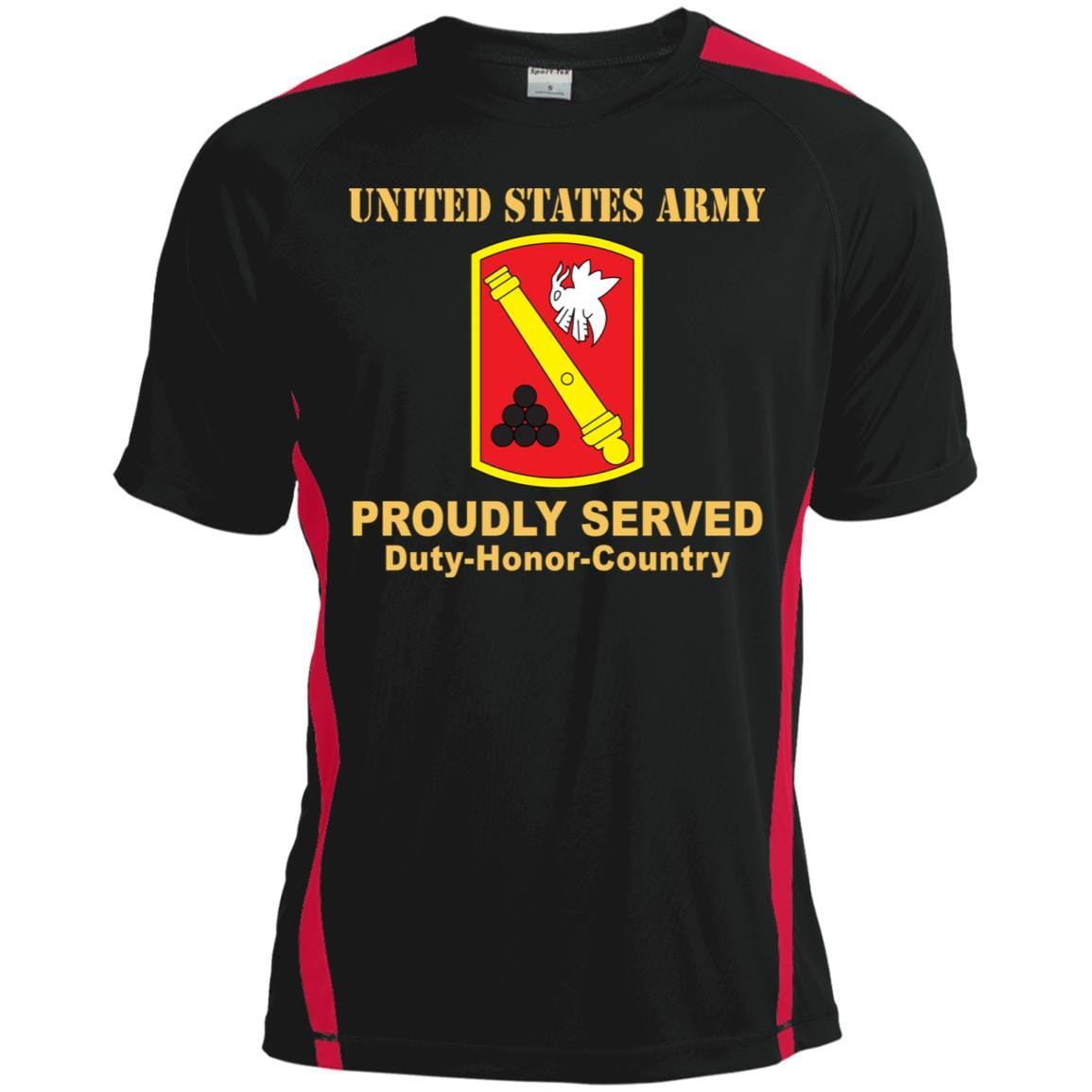 US ARMY 135TH FIELD ARTILLERY BRIGADE- Proudly Served T-Shirt On Front For Men-TShirt-Army-Veterans Nation