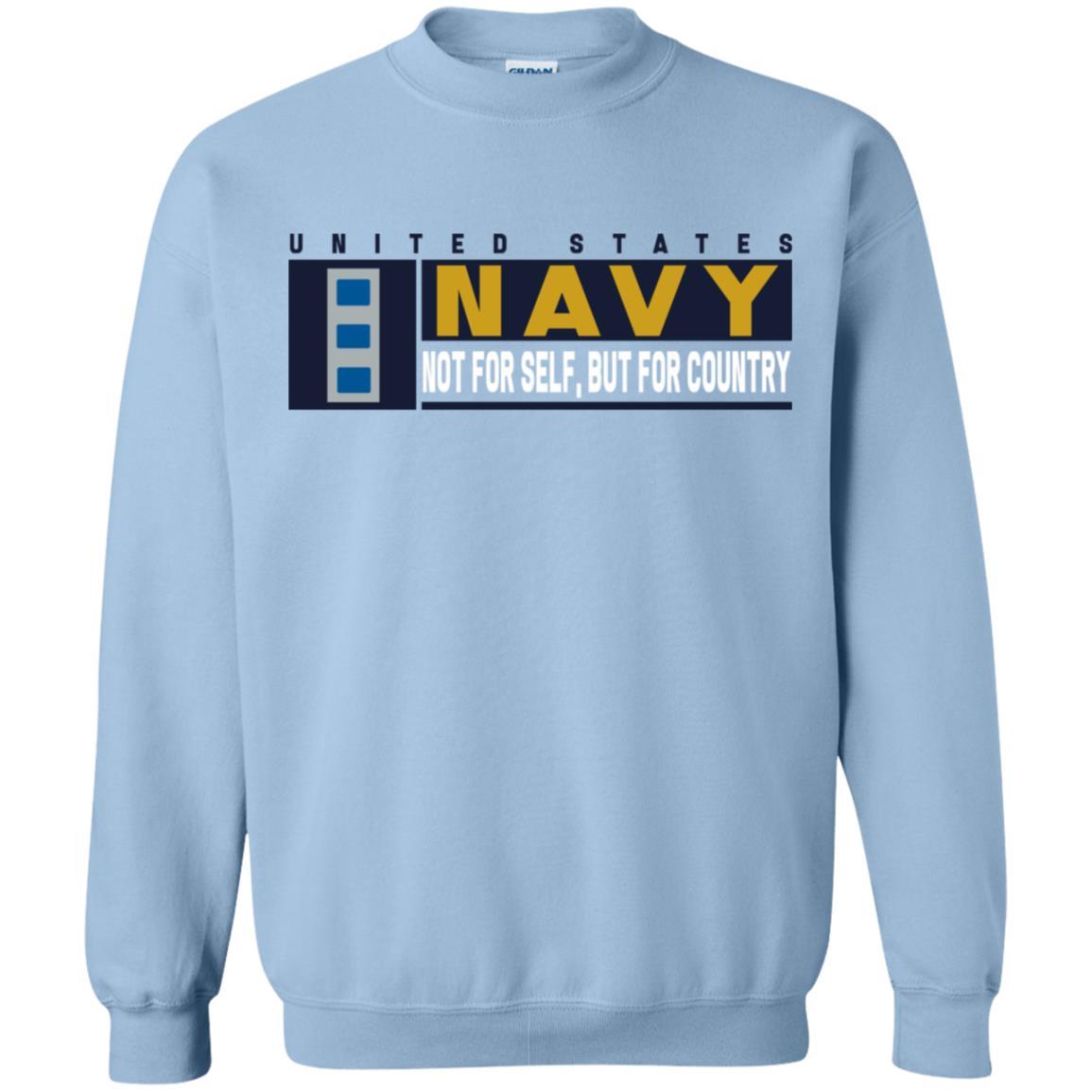 US Navy W-4 Chief Warrant Officer Not For Self, But For Country Long Sleeve - Pullover Hoodie-TShirt-Navy-Veterans Nation