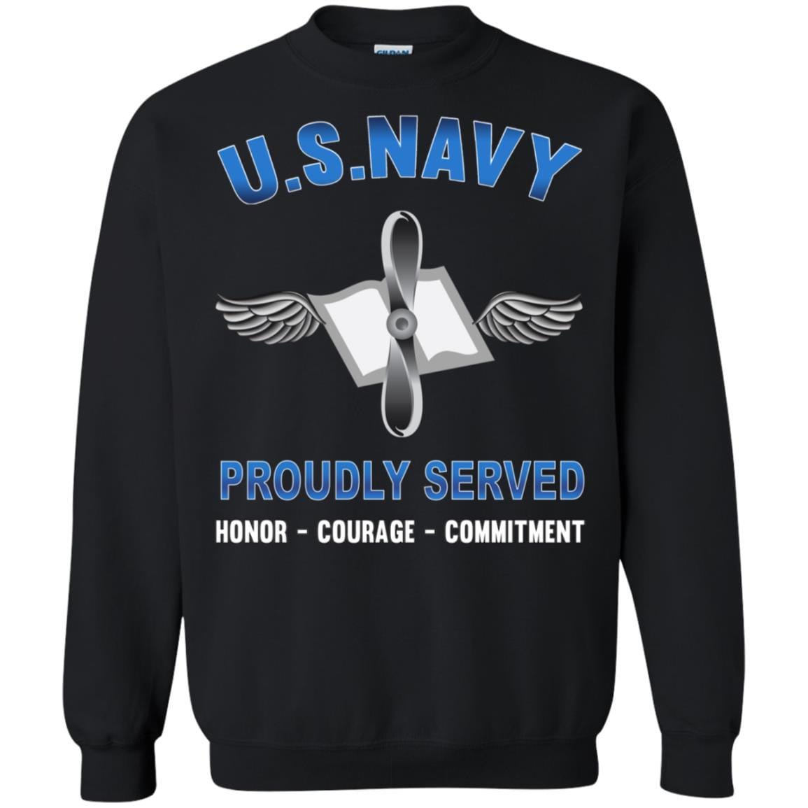 Navy Aviation Maintenance Administrationman Navy AZ - Proudly Served T-Shirt For Men On Front-TShirt-Navy-Veterans Nation