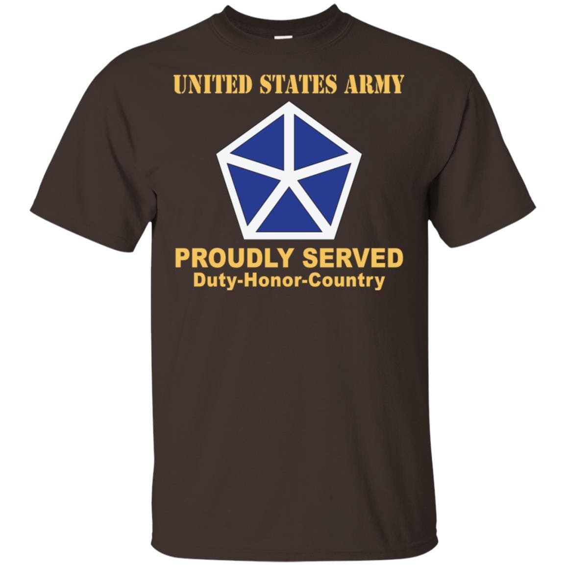 US ARMY 5TH CORPS- Proudly Served T-Shirt On Front For Men-TShirt-Army-Veterans Nation