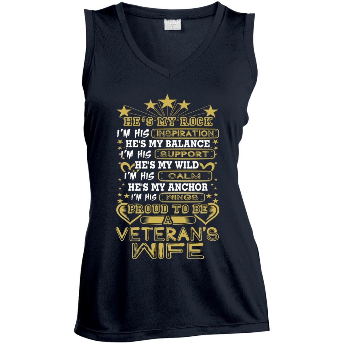 Military T-Shirt "Proud To Be A Veteran's Wife" -TShirt-General-Veterans Nation