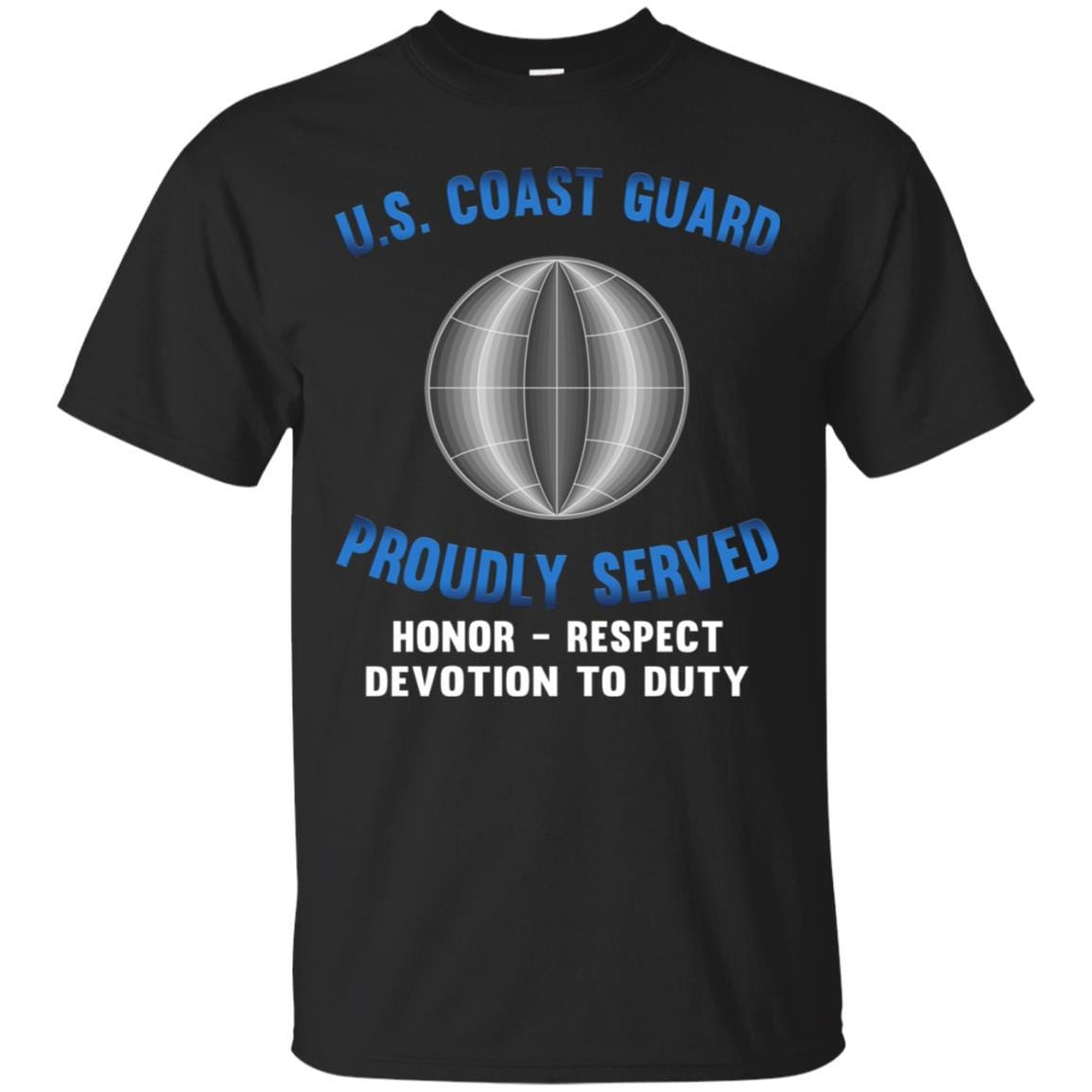 US Coast Guard Electrician's Mate EM Logo Proudly Served T-Shirt For Men On Front-TShirt-USCG-Veterans Nation