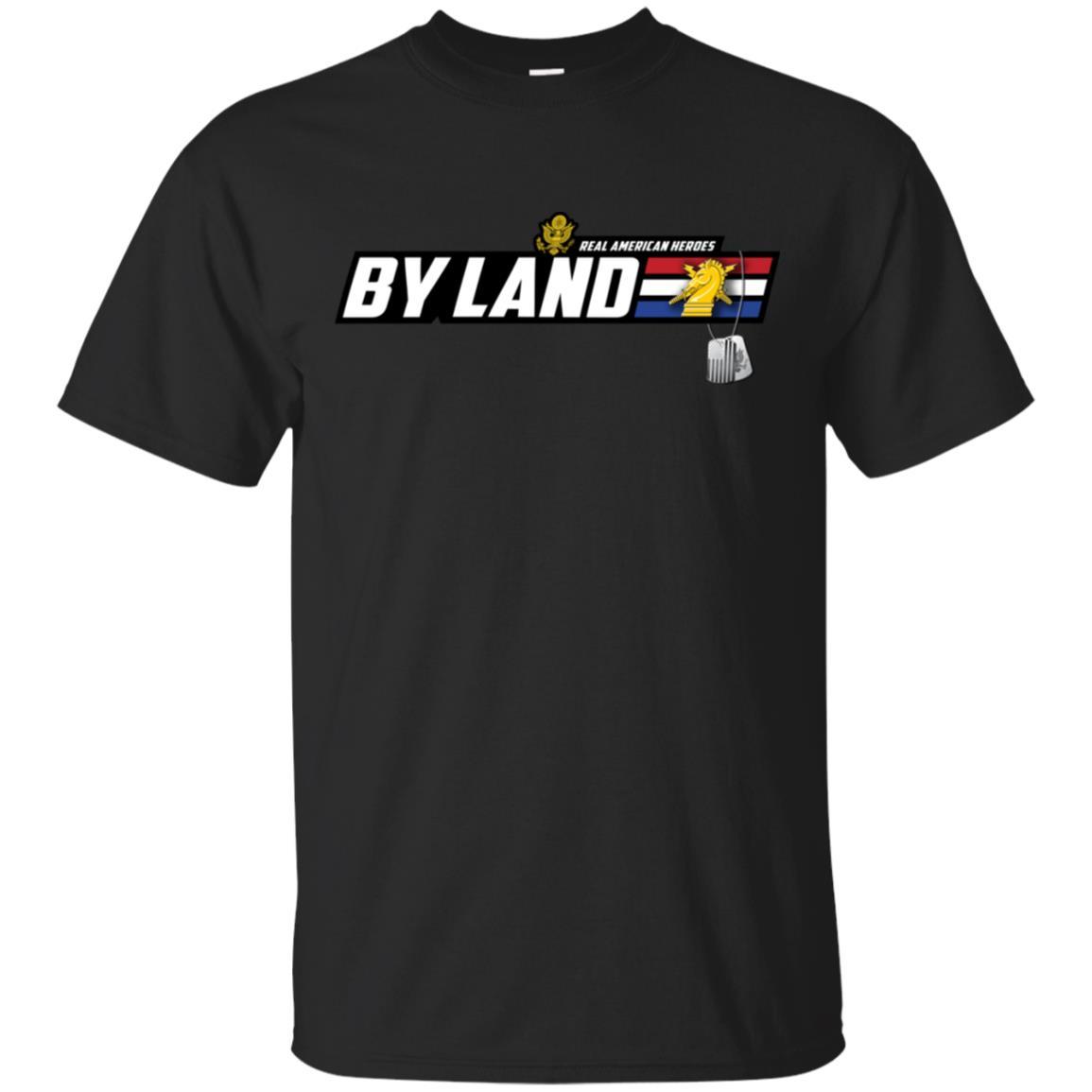 US Army T-Shirt "Psychological Ops Real American Heroes By Land" On Front-TShirt-Army-Veterans Nation