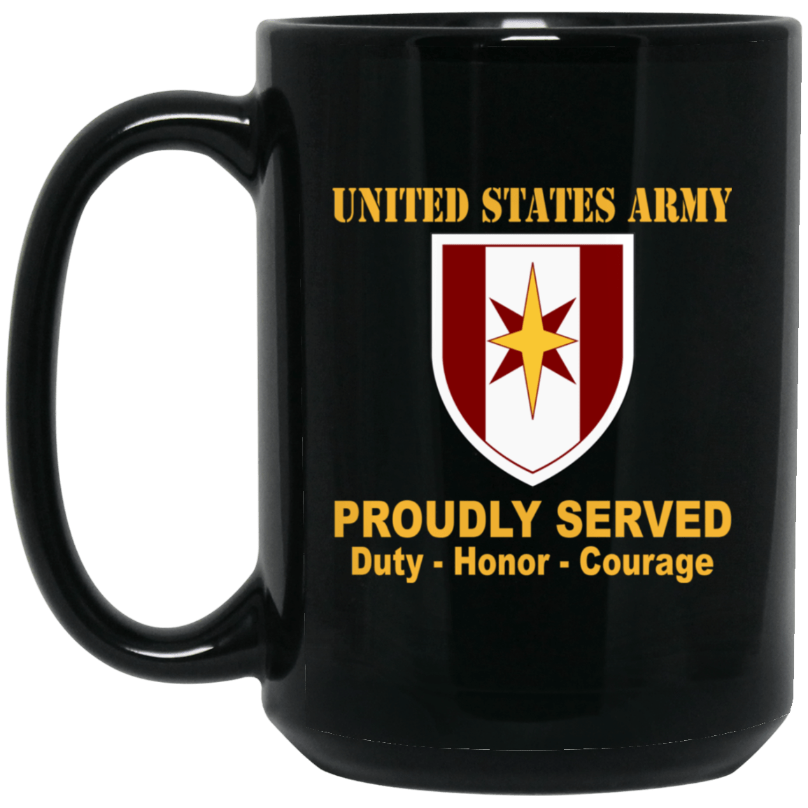 US Army 44th Medical Brigade 11 oz - 15 oz Black Mug-Mug-Army-CSIB-Veterans Nation