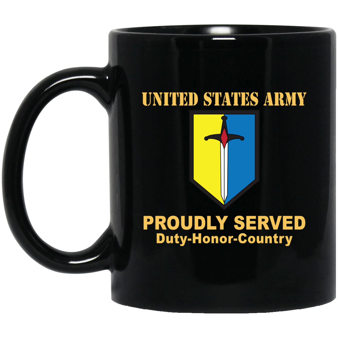 US ARMY 1ST MANEUVER ENHANCEMENT BRIGADE- 11 oz - 15 oz Black Mug-Mug-Army-CSIB-Veterans Nation