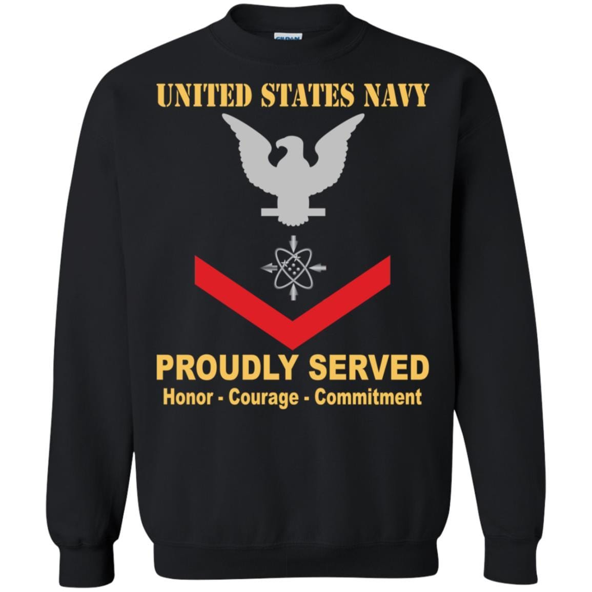 U.S Navy Data systems technician Navy DS E-4 Rating Badges Proudly Served T-Shirt For Men On Front-TShirt-Navy-Veterans Nation