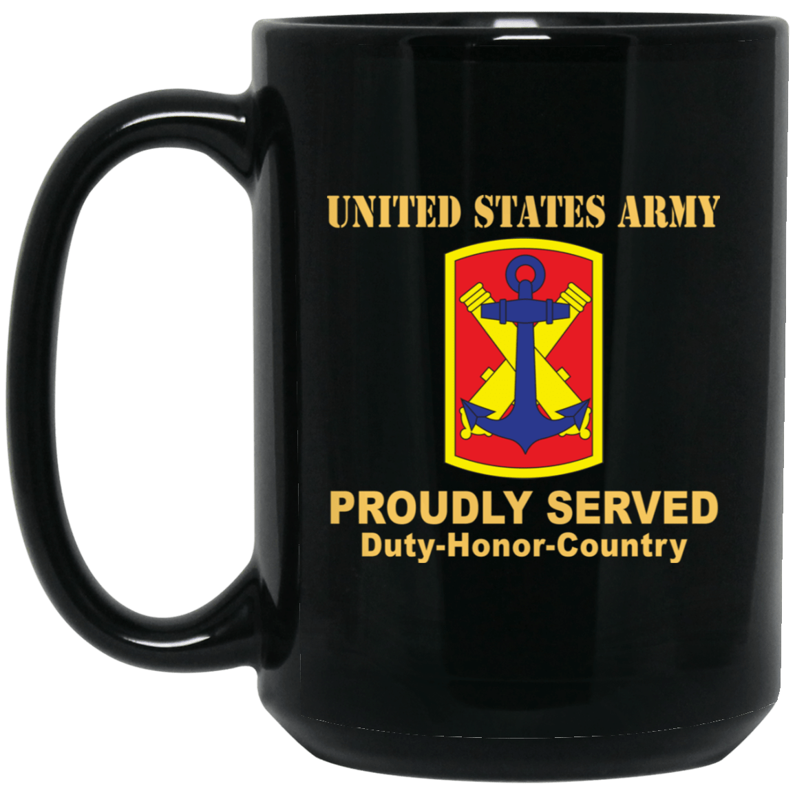 US ARMY 103 FIELD ARTILLERY BRIGADE- 11 oz - 15 oz Black Mug-Mug-Army-CSIB-Veterans Nation