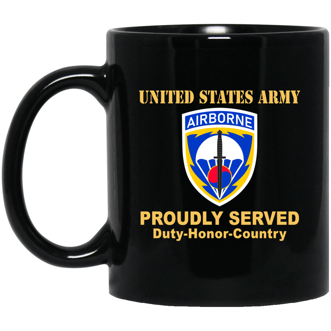 US ARMY SPECIAL OPERATIONS COMMAND KOREA- 11 oz - 15 oz Black Mug-Mug-Army-CSIB-Veterans Nation