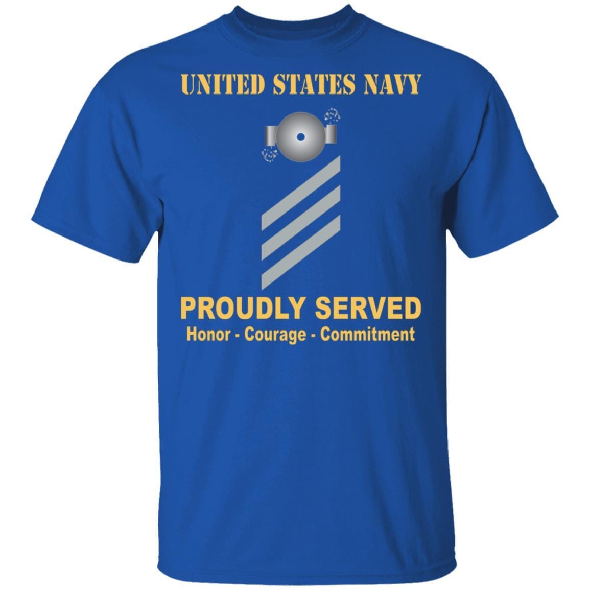 US Navy T-Shirt Boiler technician Navy BT E-3 Rating Badges Proudly Served On Front-T-Shirts-Veterans Nation