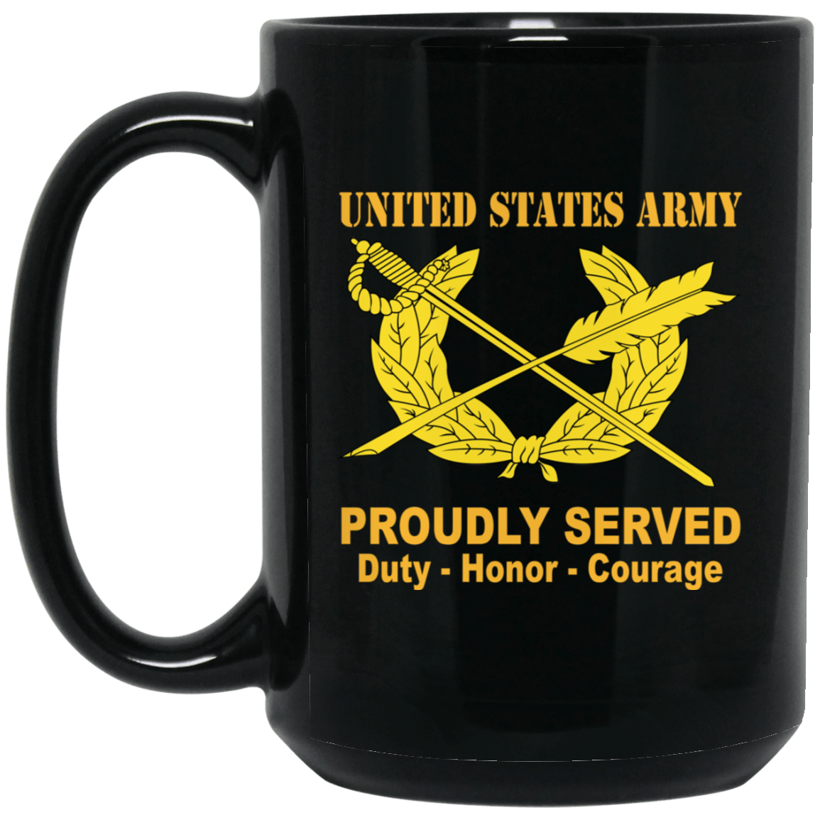 US Army Judge Advocate General's Corps Black Mug 11 oz - 15 oz-Mug-Army-Branch-Veterans Nation