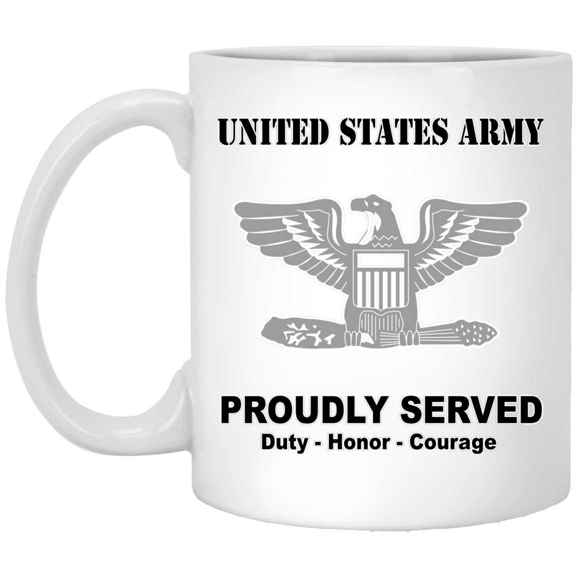 US Army O-6 Colonel O6 COL Field Officer Ranks White Coffee Mug - Stainless Travel Mug-Mug-Army-Ranks-Veterans Nation