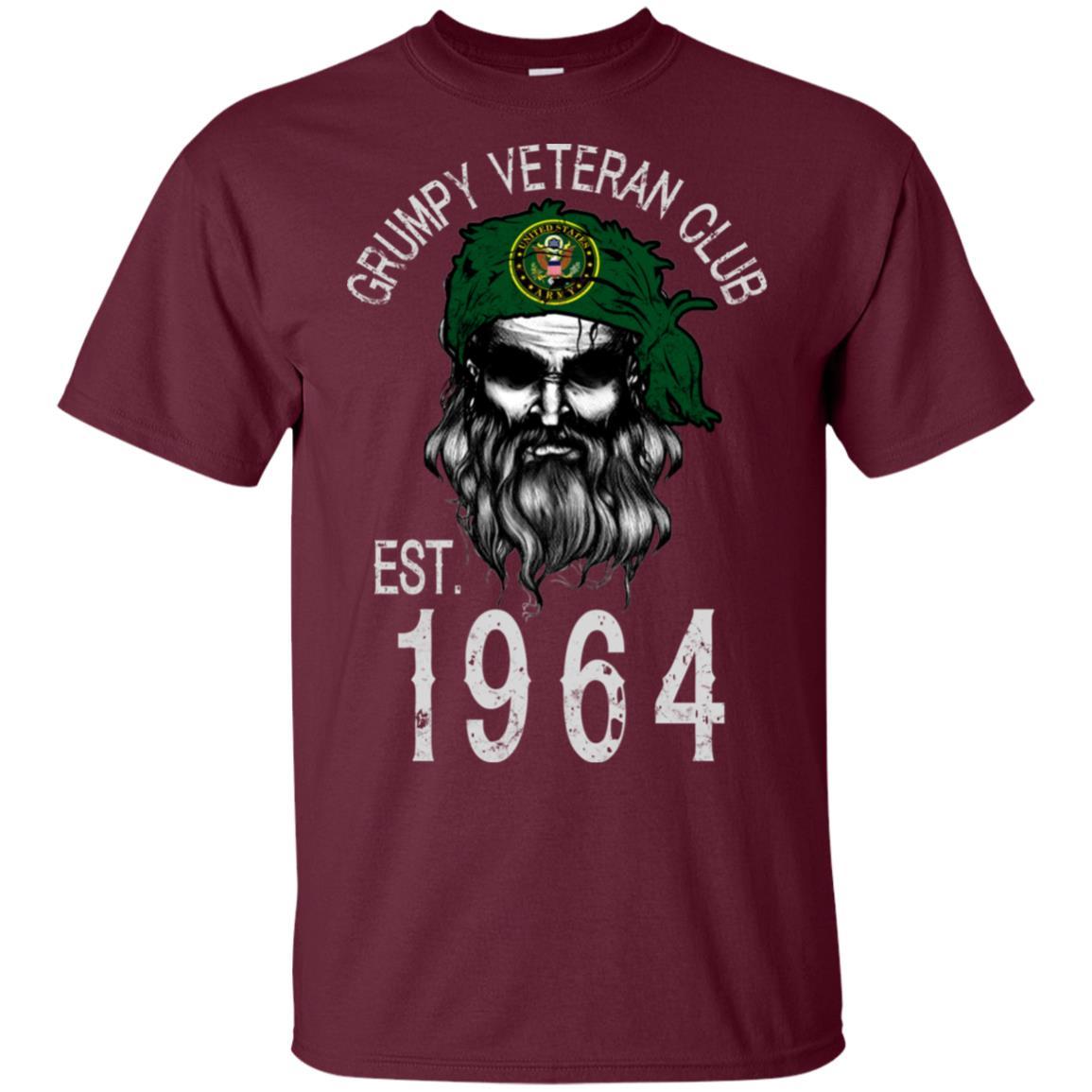 Grumpy Army Veteran Club T-Shirt On Front-TShirt-Army-Veterans Nation