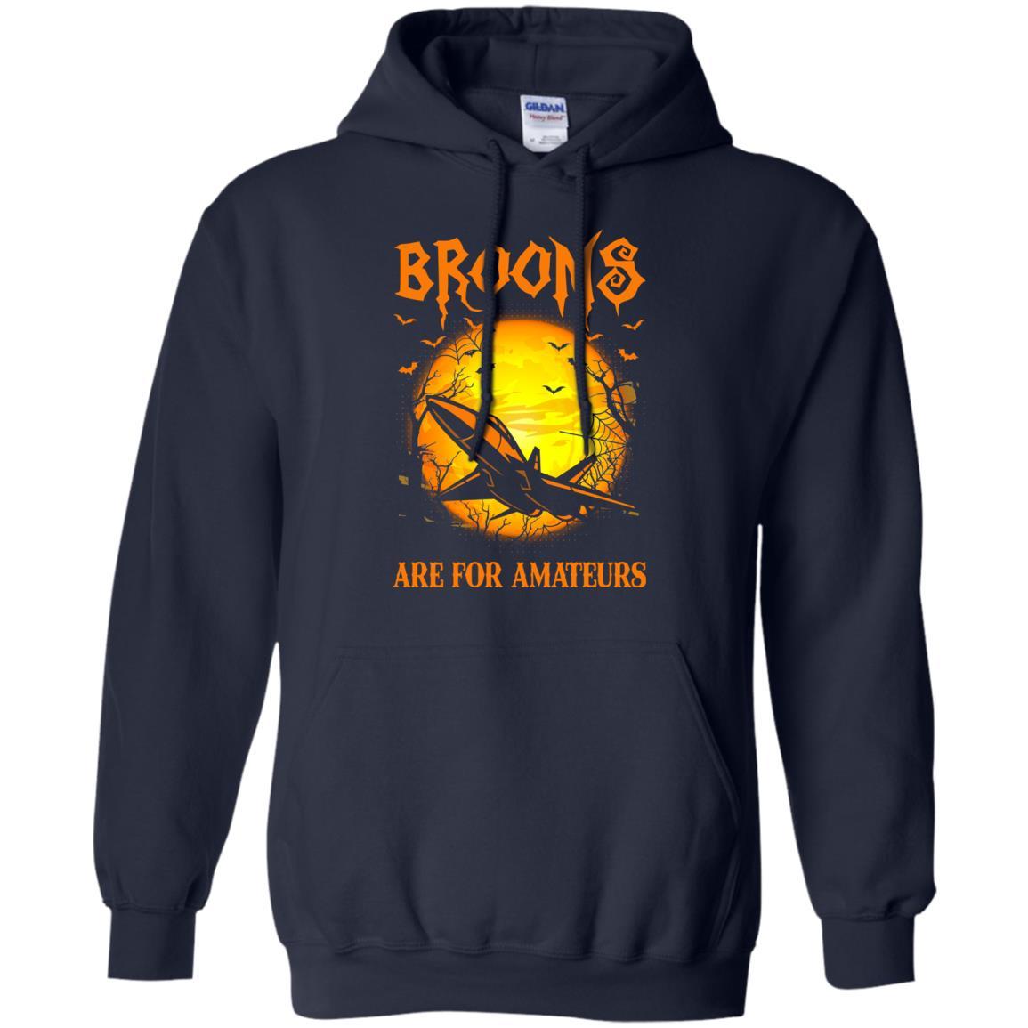 Brooms Are For Amateurs US Air Force Men T Shirt On Front-TShirt-USAF-Veterans Nation