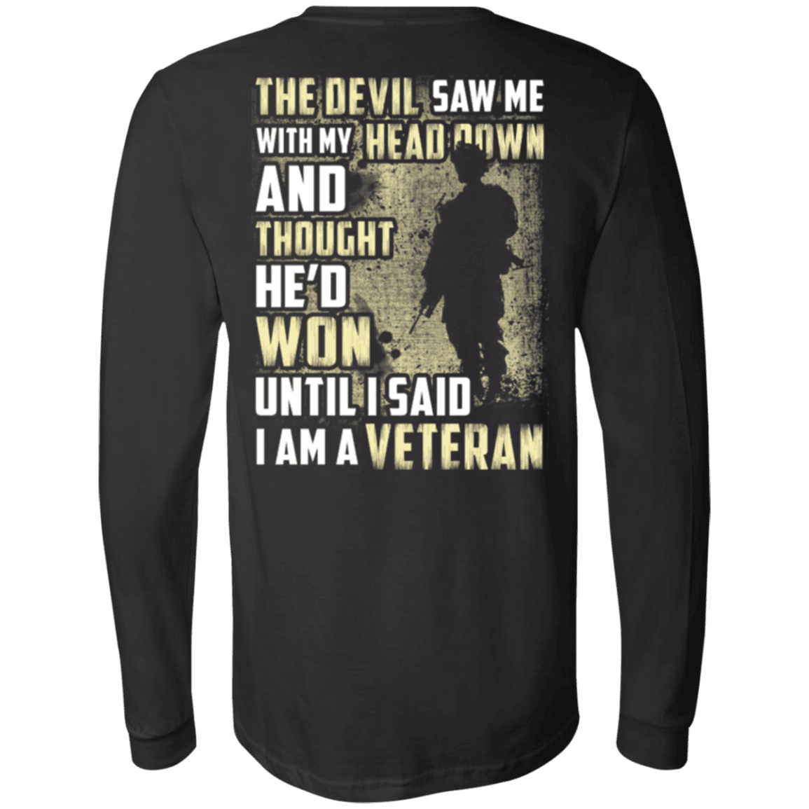 Military T-Shirt "I Am A Veteran" - Men Back-TShirt-General-Veterans Nation