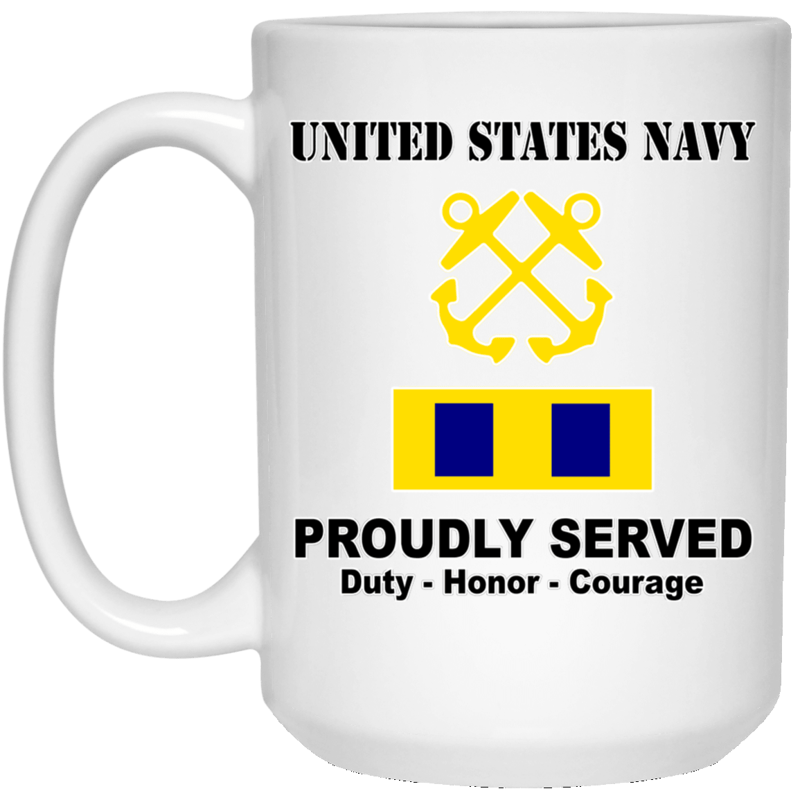 US Navy W-3 Chief Warrant Officer 3 W3 CW3 Warrant Officer Ranks Tshirt White Coffee Mug - Stainless Travel Mug-Mug-Navy-Officer-Veterans Nation