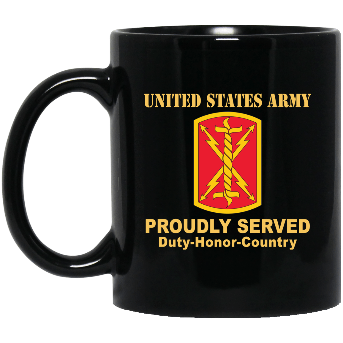 US ARMY 17TH FIRST ARTILLERY BRIGADE- 11 oz - 15 oz Black Mug-Mug-Army-CSIB-Veterans Nation