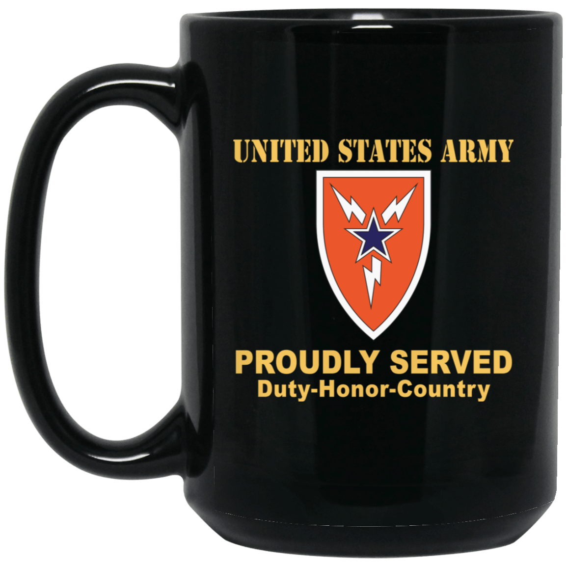 US ARMY 3RD SIGNAL BRIGADE- 11 oz - 15 oz Black Mug-Mug-Army-CSIB-Veterans Nation