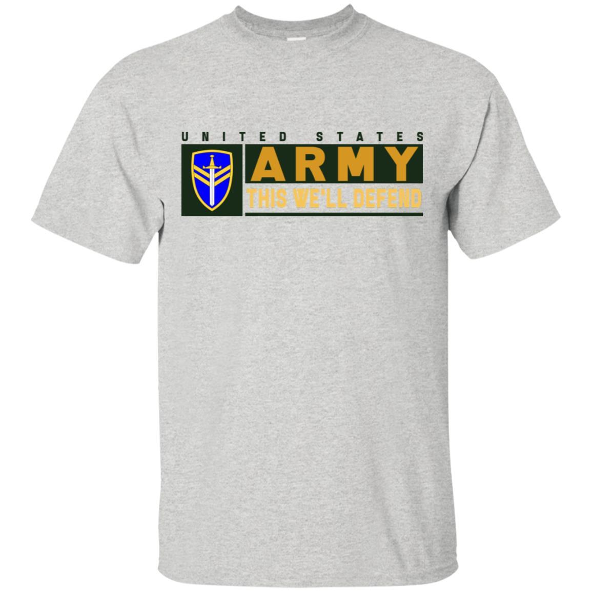 US Army 2ND SUPPORT COMMAND- This We'll Defend T-Shirt On Front For Men-TShirt-Army-Veterans Nation