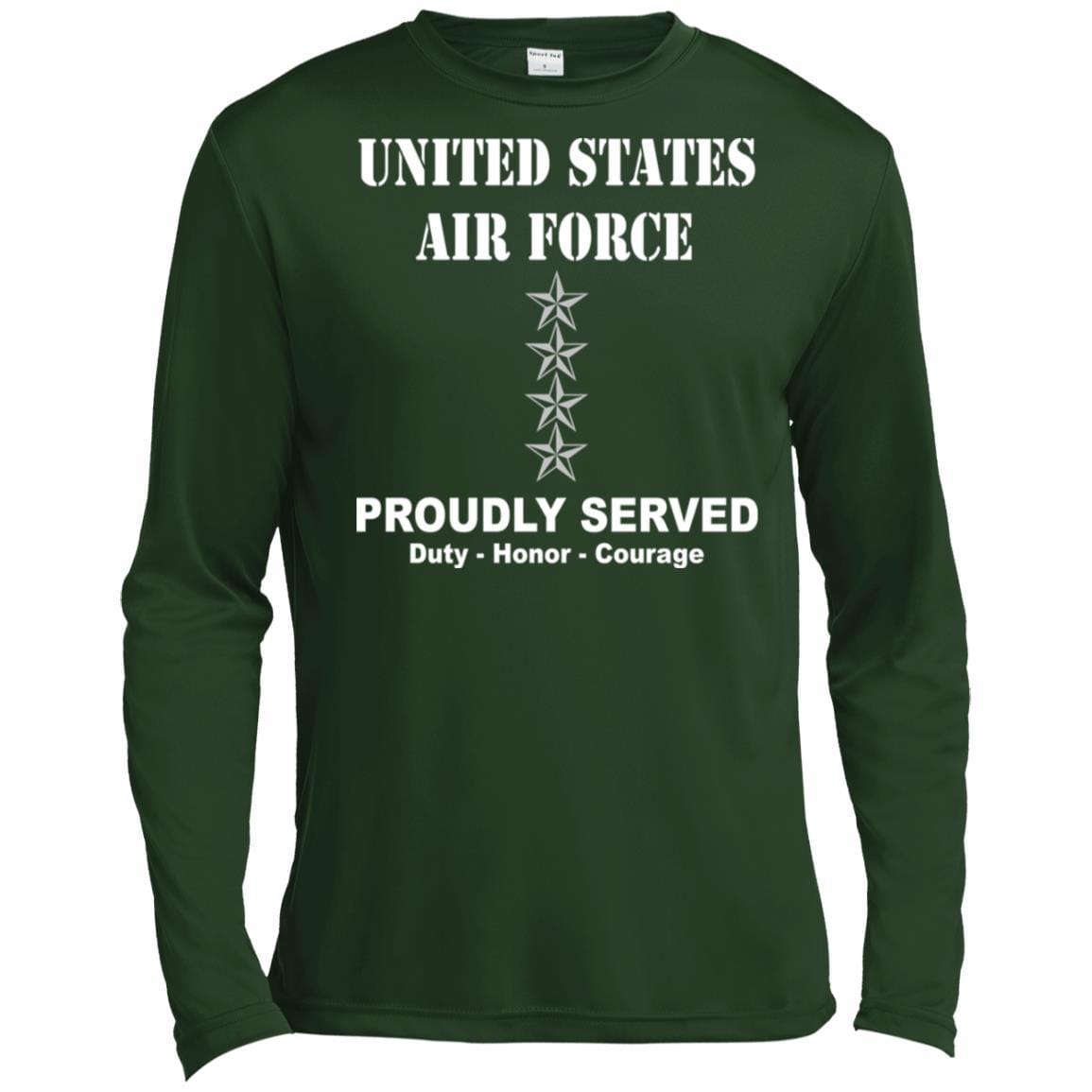 US Air Force O-10 General Gen O10 General Officer Ranks T shirt Sport-Tek Tall Pullover Hoodie - T-Shirt-TShirt-USAF-Veterans Nation