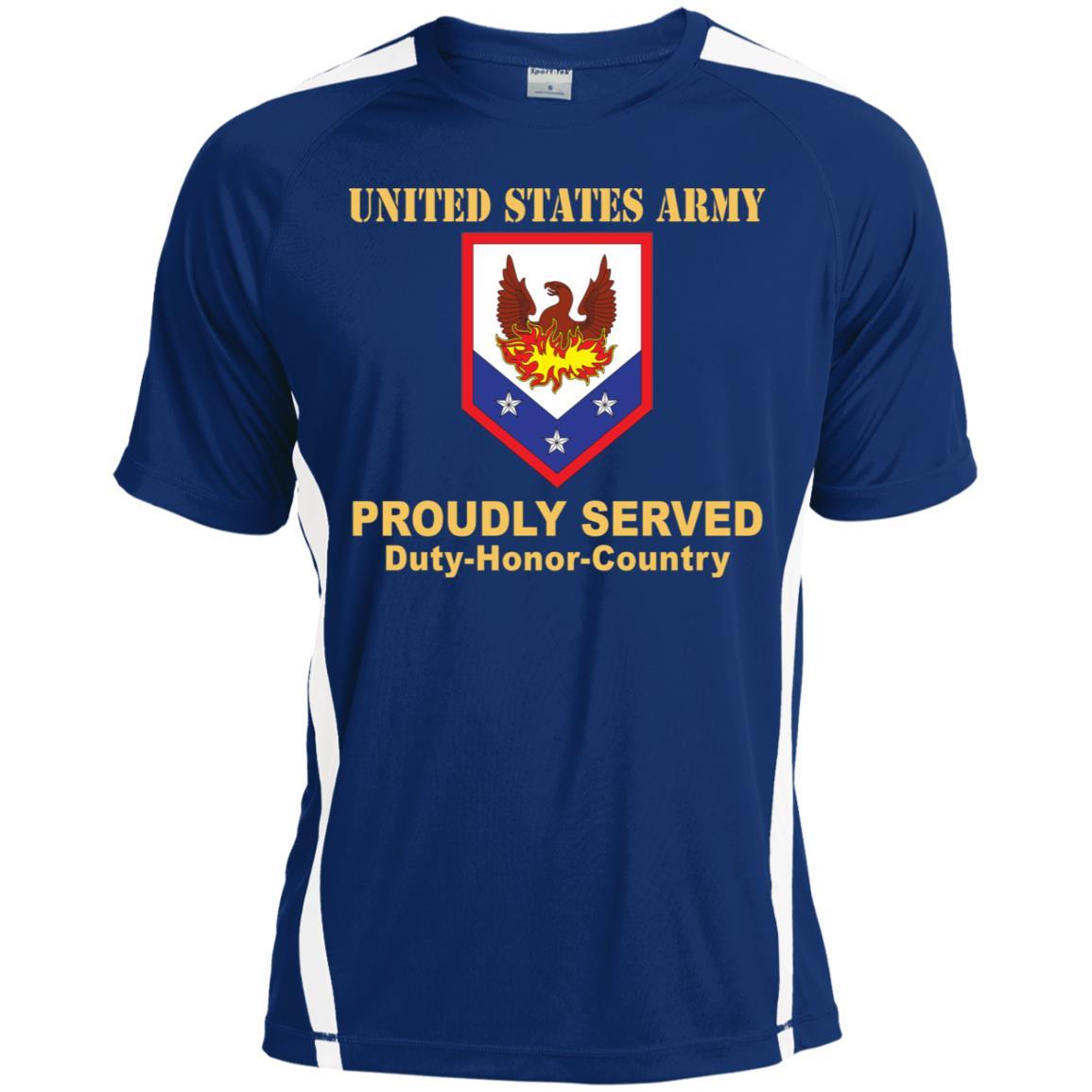 US ARMY 110 MANEUVER ENHANCEMENT BRIGADE- Proudly Served T-Shirt On Front For Men-TShirt-Army-Veterans Nation