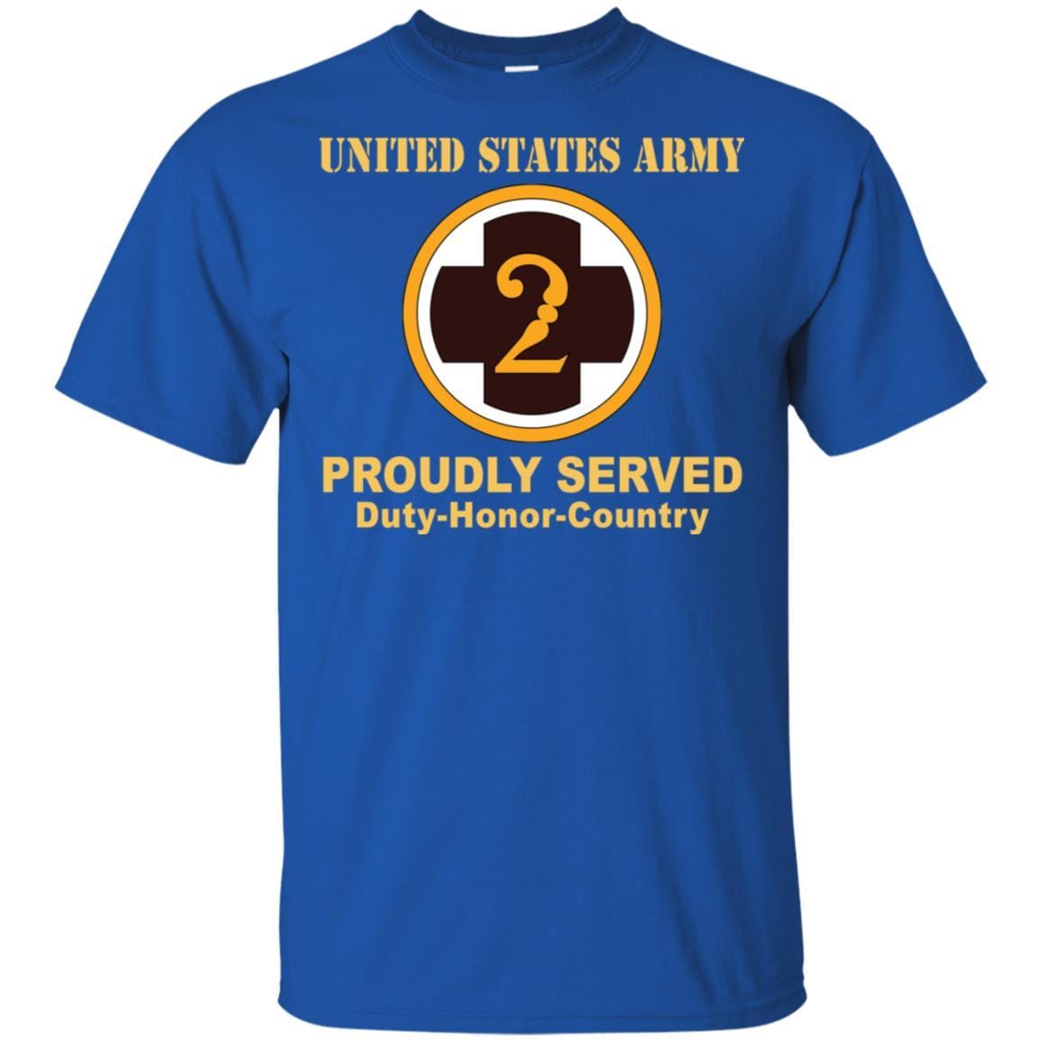 US ARMY 2ND MEDICAL BRIGADE- Proudly Served T-Shirt On Front For Men-TShirt-Army-Veterans Nation