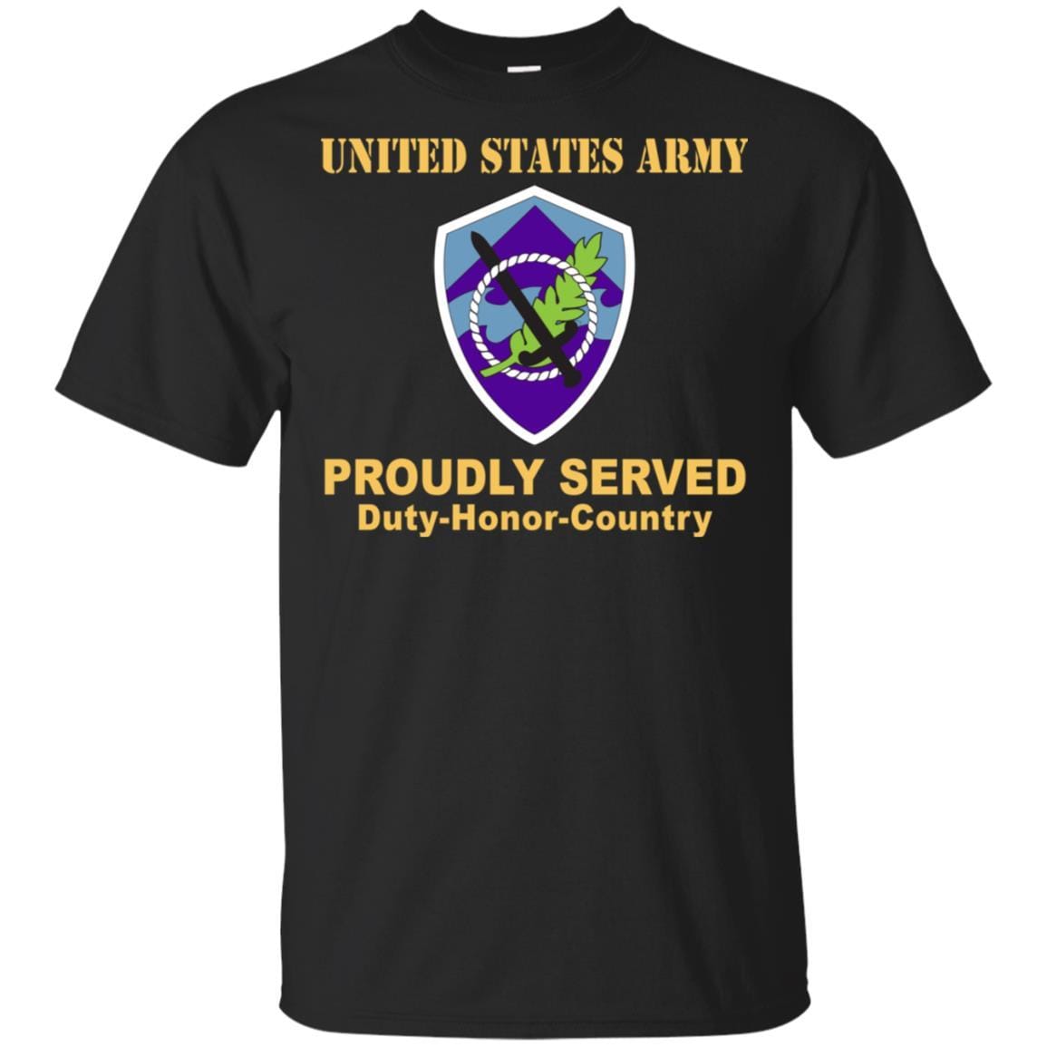 US ARMY 350 CIVIL AFFAIRS COMMAND- Proudly Served T-Shirt On Front For Men-TShirt-Army-Veterans Nation