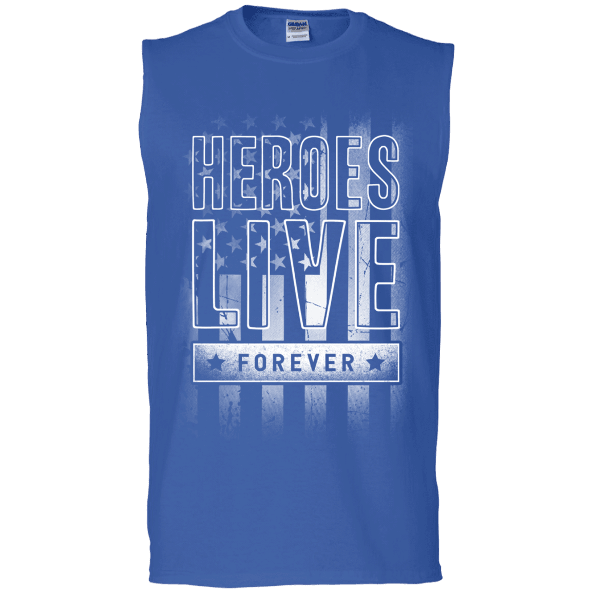 Military T-Shirt "Independent Day - Heroes Live Forever - Men" Front-TShirt-General-Veterans Nation