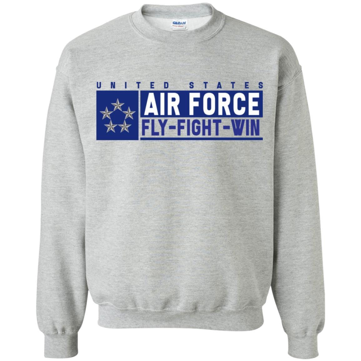 US Air Force O-10 General of the Air Force Fly - Fight - Win Long Sleeve - Pullover Hoodie-TShirt-USAF-Veterans Nation