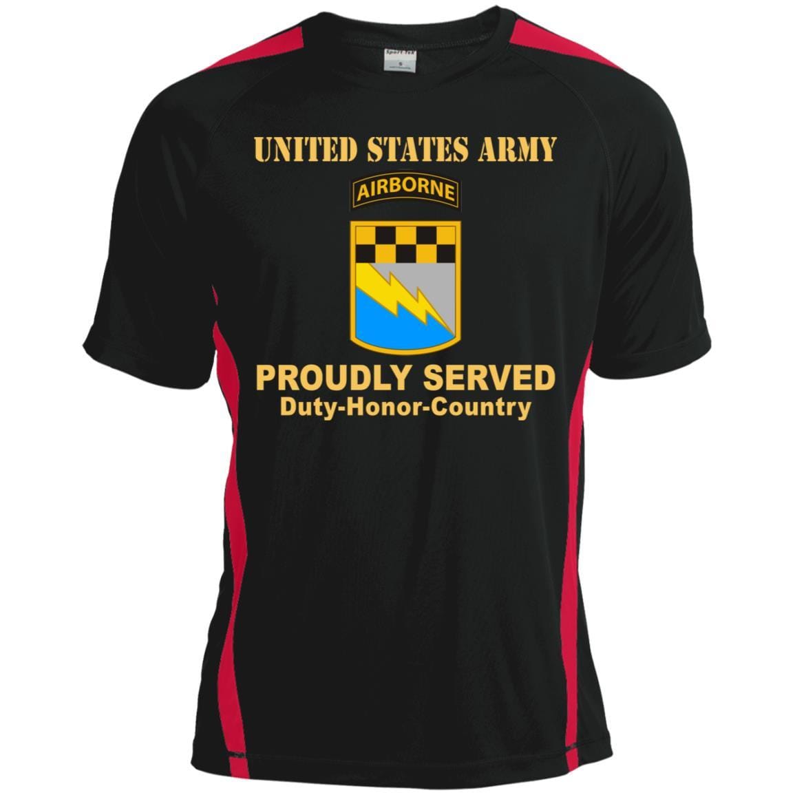 US ARMY 525TH MILITARY INTELLIGENCE BRIGADE W- AIRBORNE TAB- Proudly Served T-Shirt On Front For Men-TShirt-Army-Veterans Nation