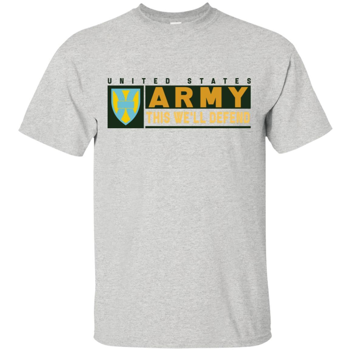 US Army 21ST SUSTAINMENT COMMAND- This We'll Defend T-Shirt On Front For Men-TShirt-Army-Veterans Nation