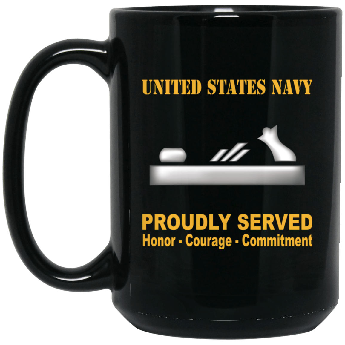 Navy Patternmaker Navy PM Proudly Served Black Mug 11 oz - 15 oz-Mug-Navy-Rate-Veterans Nation