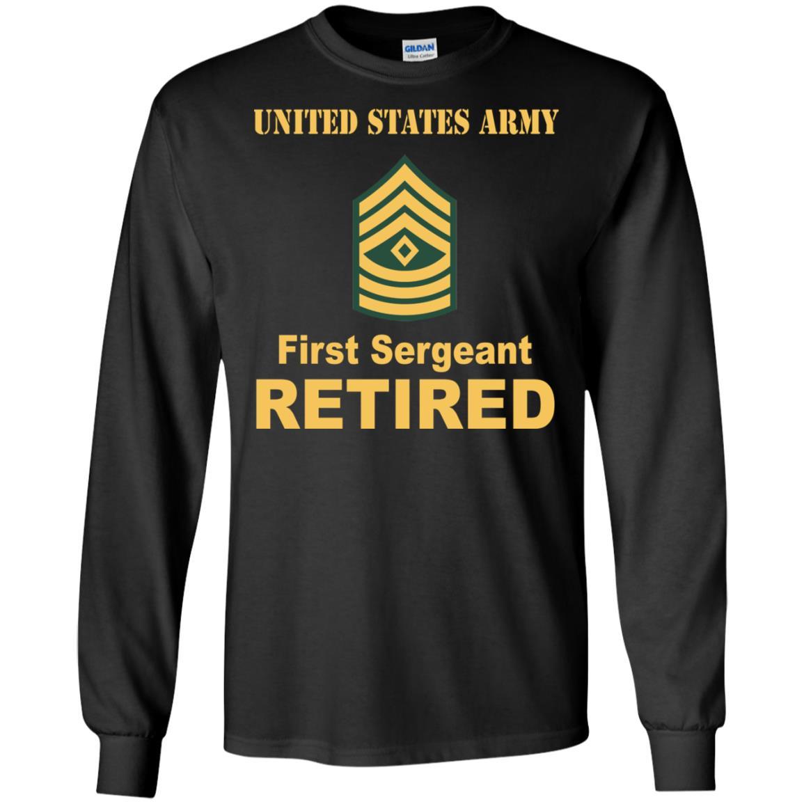 US Army E-8 First Sergeant E8 1SG Noncommissioned Officer Retired Men T Shirt On Front-TShirt-Army-Veterans Nation