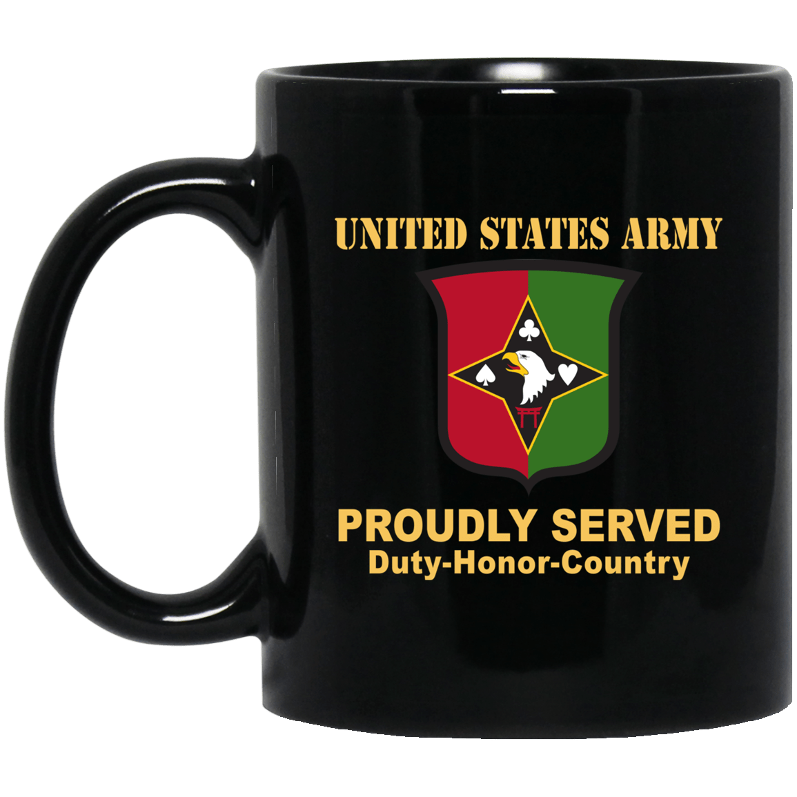 US ARMY 101 SUSTAINMENT BRIGADE- 11 oz - 15 oz Black Mug-Mug-Army-CSIB-Veterans Nation