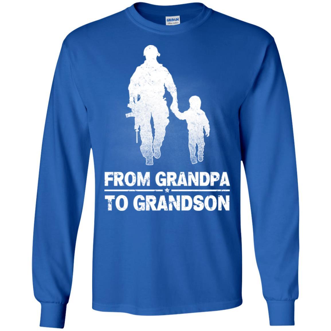 Military T-Shirt "From Grandpa to grandson On" Front-TShirt-General-Veterans Nation