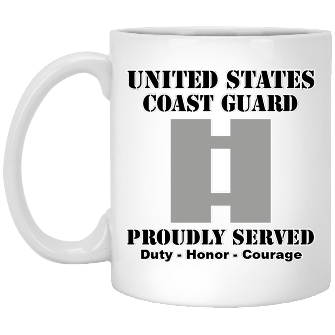 US Coast Guard O-3 Lieutenant O3 LT Junior Officer Ranks White Coffee Mug - Stainless Travel Mug-Mug-USCG-Officer-Veterans Nation