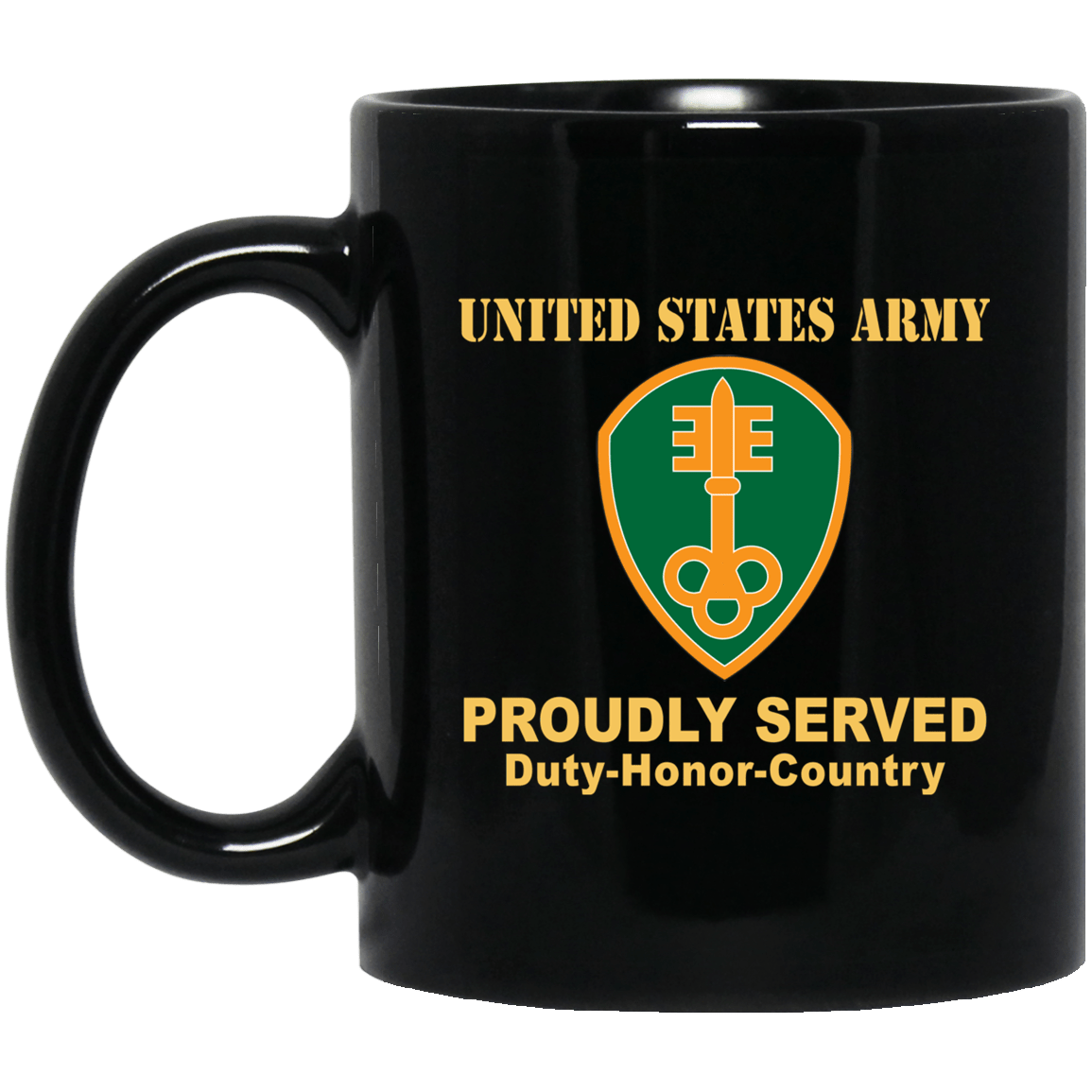 US ARMY 300 MILITARY POLICE BRIGADE- 11 oz - 15 oz Black Mug-Mug-Army-CSIB-Veterans Nation