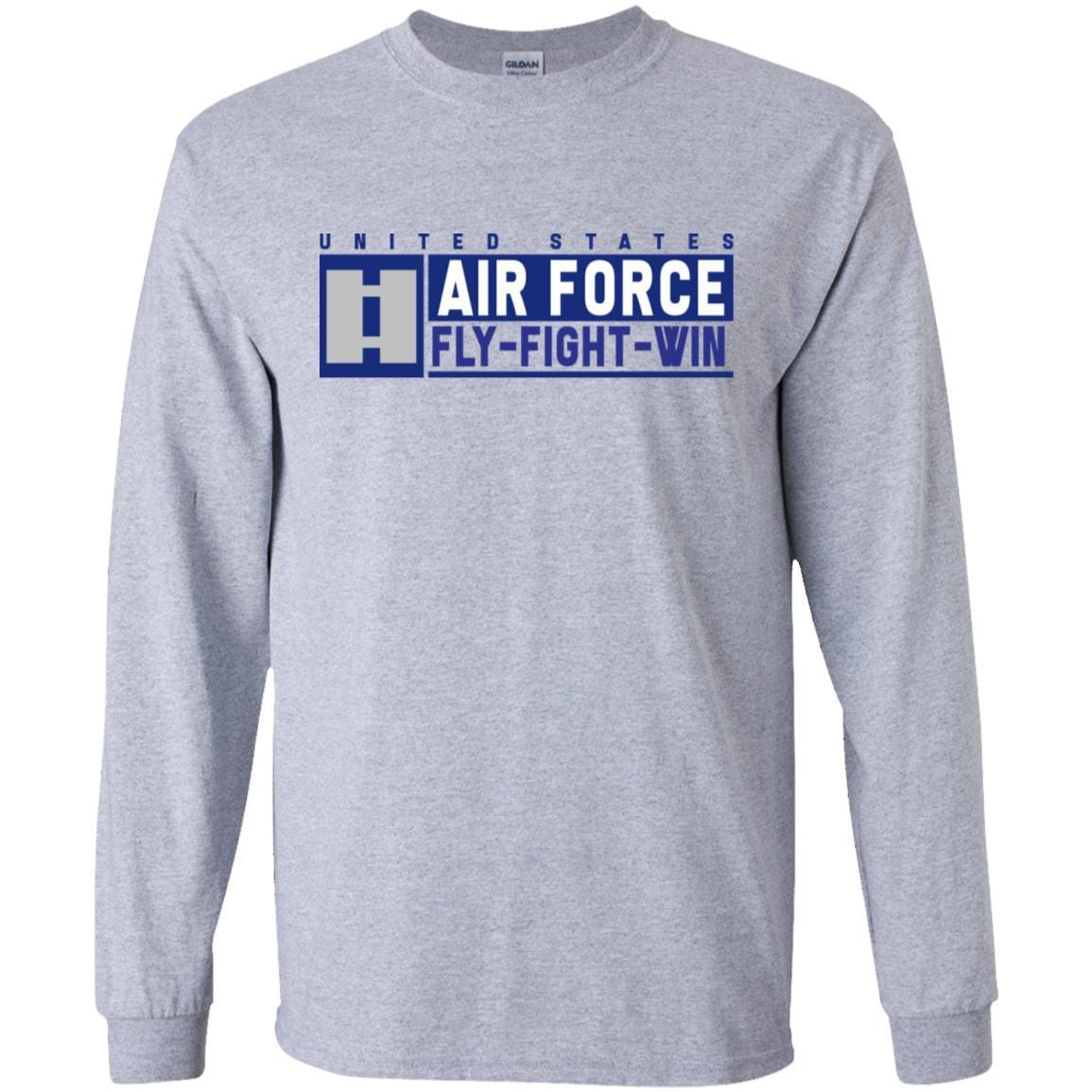 US Air Force O-3 Captain Fly - Fight - Win Long Sleeve - Pullover Hoodie-TShirt-USAF-Veterans Nation