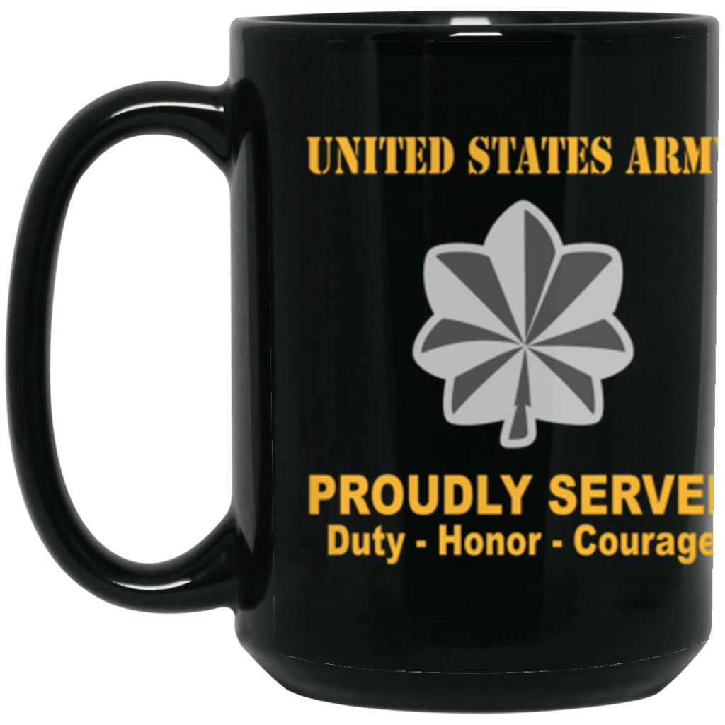 US Army O-5 Lieutenant Colonel O5 LTC Field Officer Ranks Proudly Served Core Values 15 oz. Black Mug-Drinkware-Veterans Nation