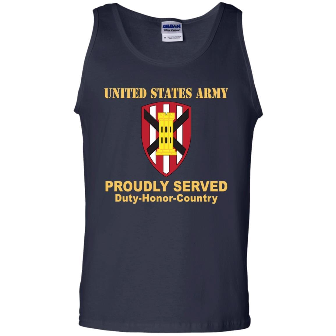 US ARMY 7TH ENGINEER BRIGADE- Proudly Served T-Shirt On Front For Men-TShirt-Army-Veterans Nation