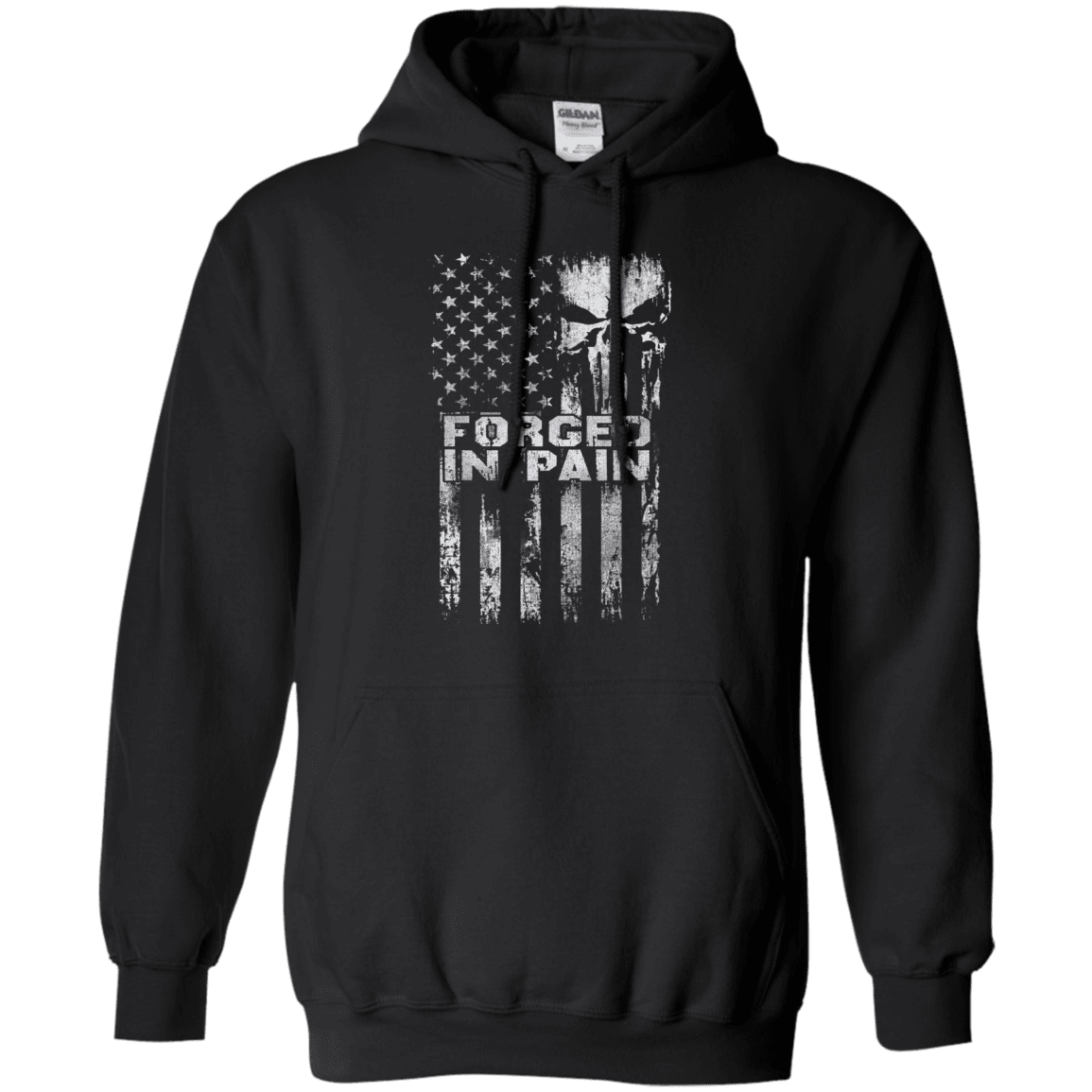 Military T-Shirt "VETERAN FORGED IN PAIN"-TShirt-General-Veterans Nation