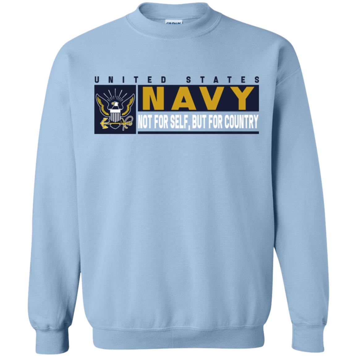 US Navy Not For Self, But For Country Long Sleeve - Pullover Hoodie-TShirt-Navy-Veterans Nation