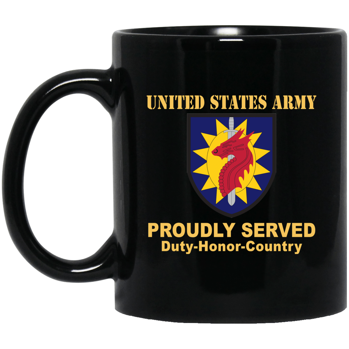 US ARMY 224 SUSTAINMENT BRIGADE- 11 oz - 15 oz Black Mug-Mug-Army-CSIB-Veterans Nation