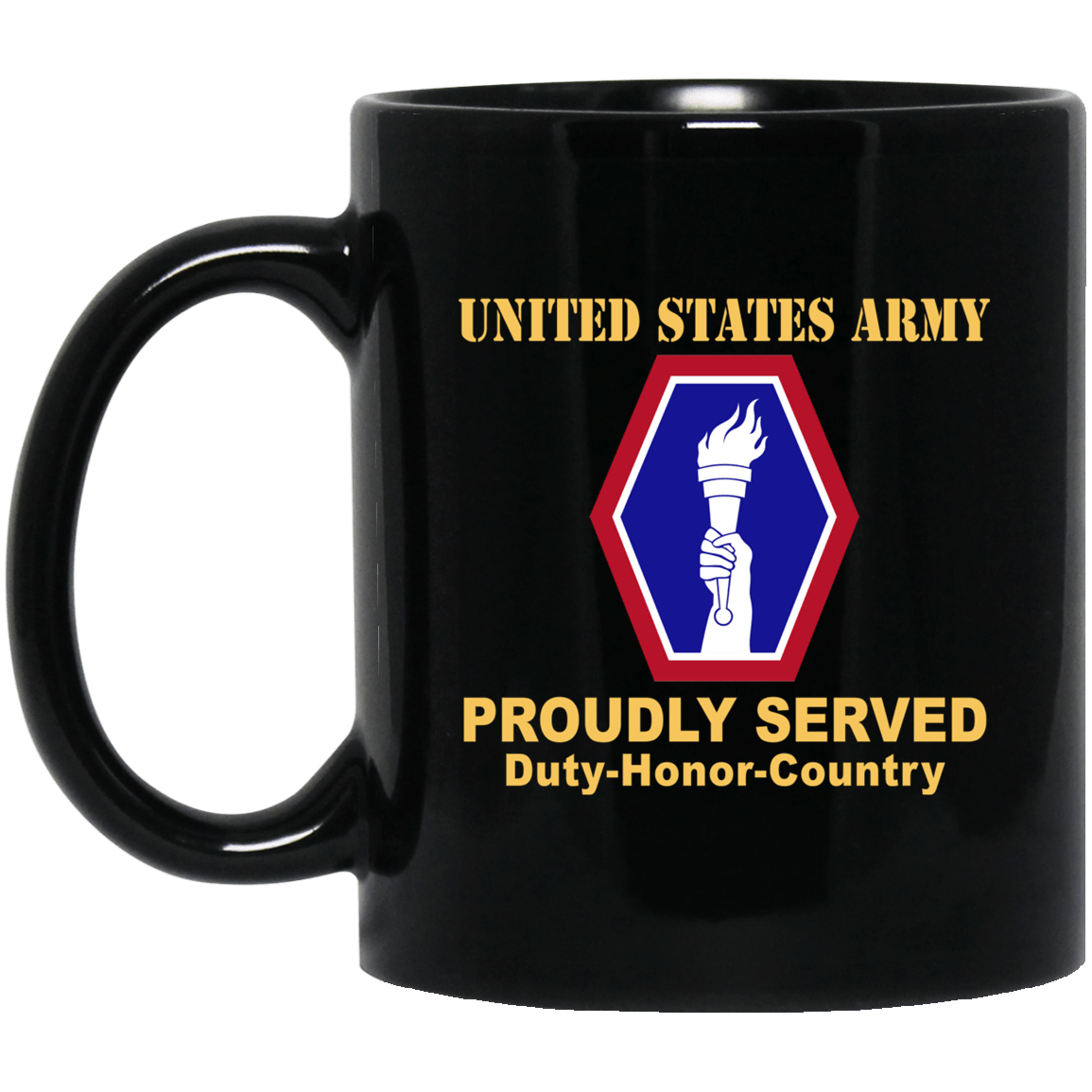 US ARMY 442 INFANTRY REGIMENT- 11 oz - 15 oz Black Mug-Mug-Army-CSIB-Veterans Nation