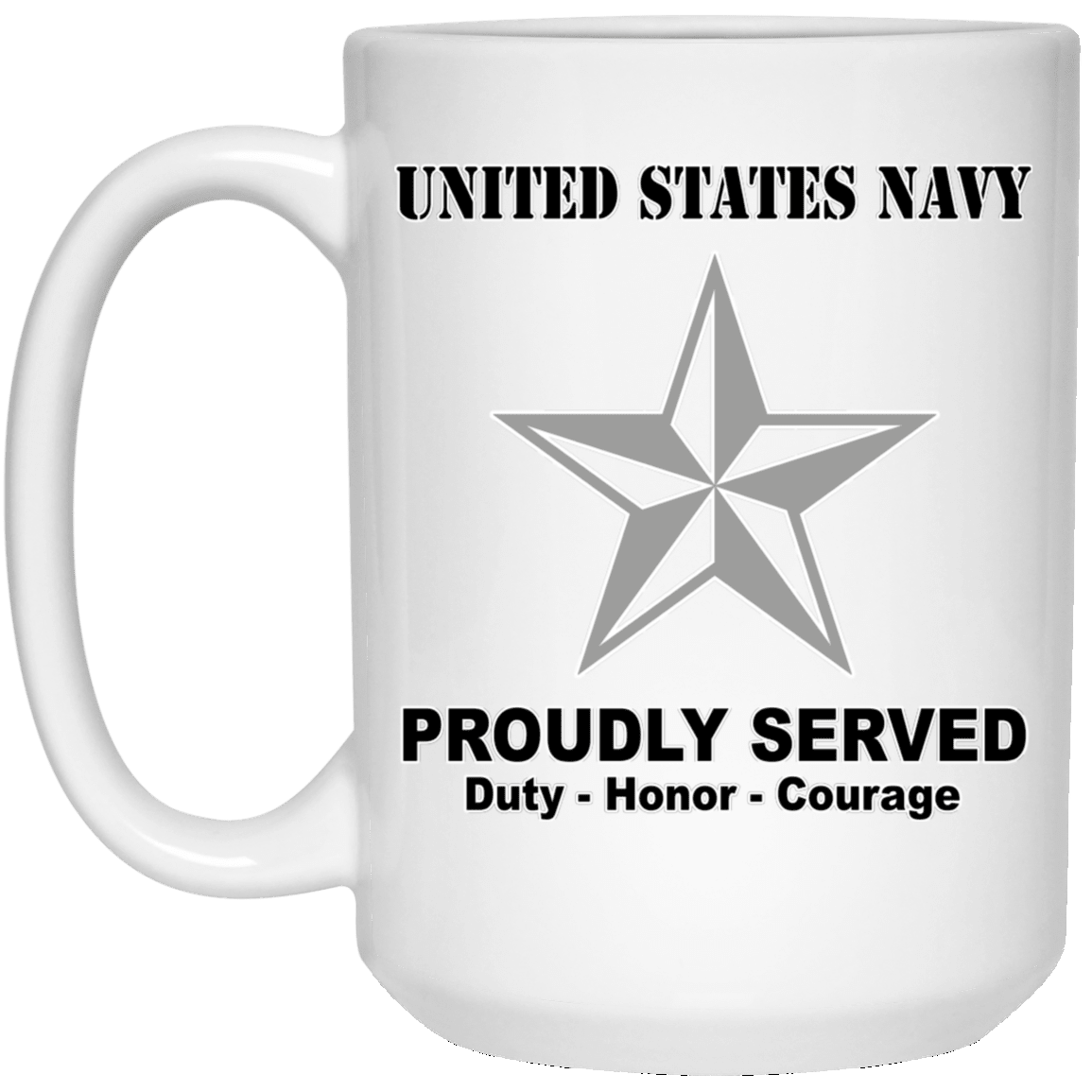 US Navy O-7 Rear Admiral Lower Half O7 RDML Flag Officer Ranks T Shirt White Coffee Mug - Stainless Travel Mug-Mug-Navy-Officer-Veterans Nation