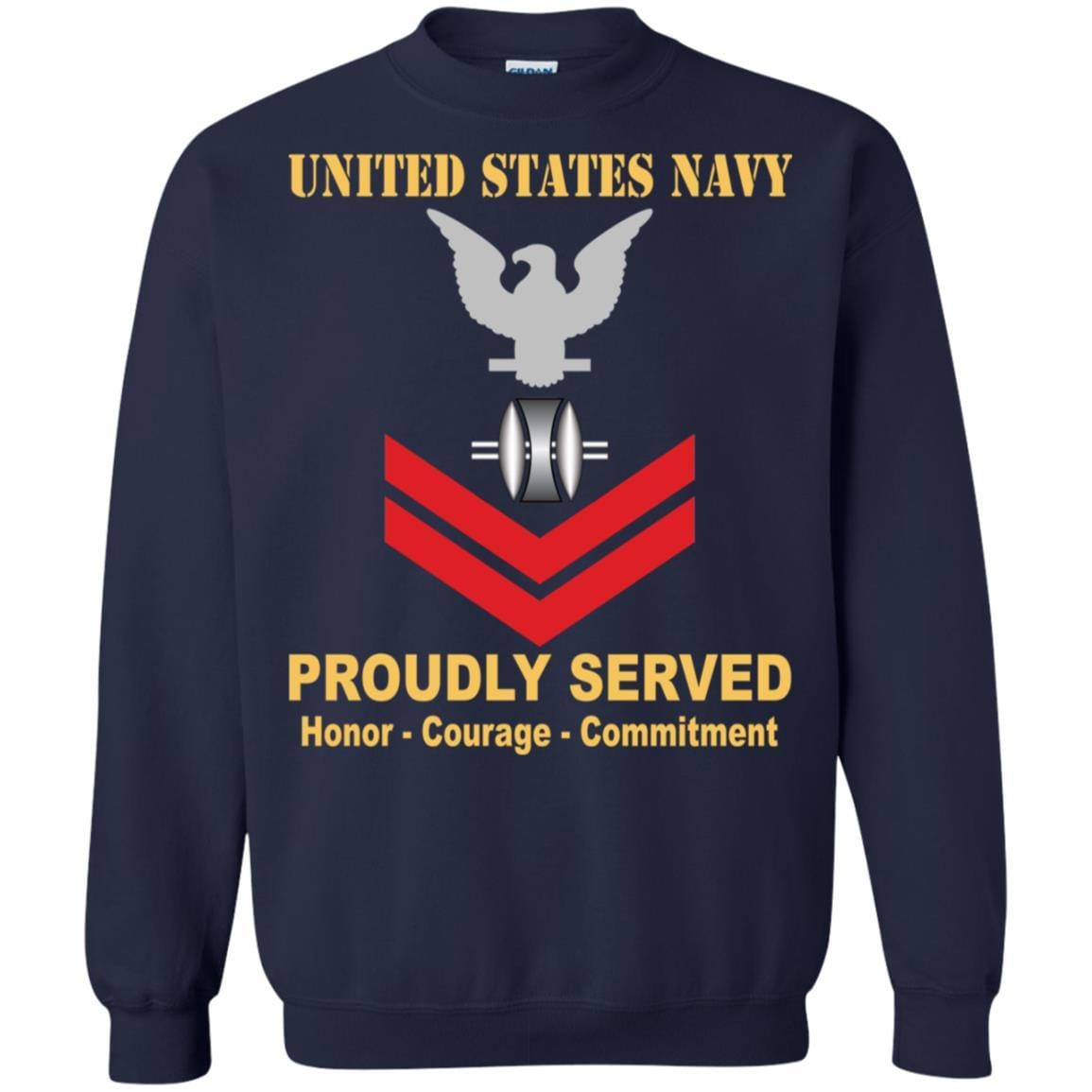 Navy Opticalman Navy OM E-5 Rating Badges Proudly Served T-Shirt For Men On Front-TShirt-Navy-Veterans Nation