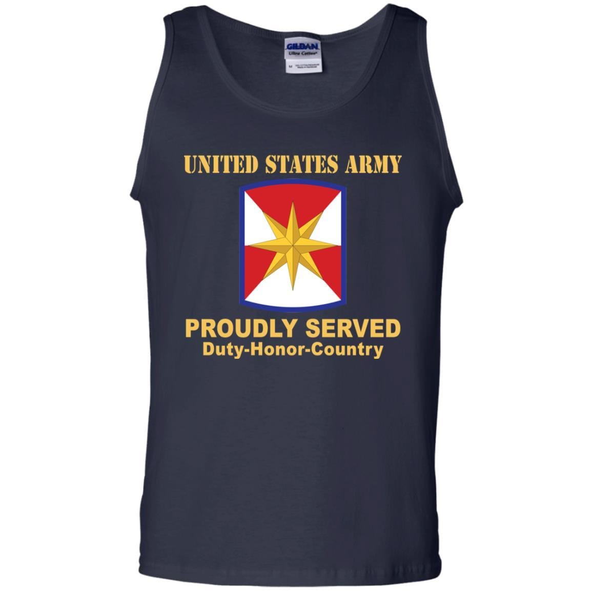 US ARMY 347TH REGIONAL SUPPORT GROUP- Proudly Served T-Shirt On Front For Men-TShirt-Army-Veterans Nation