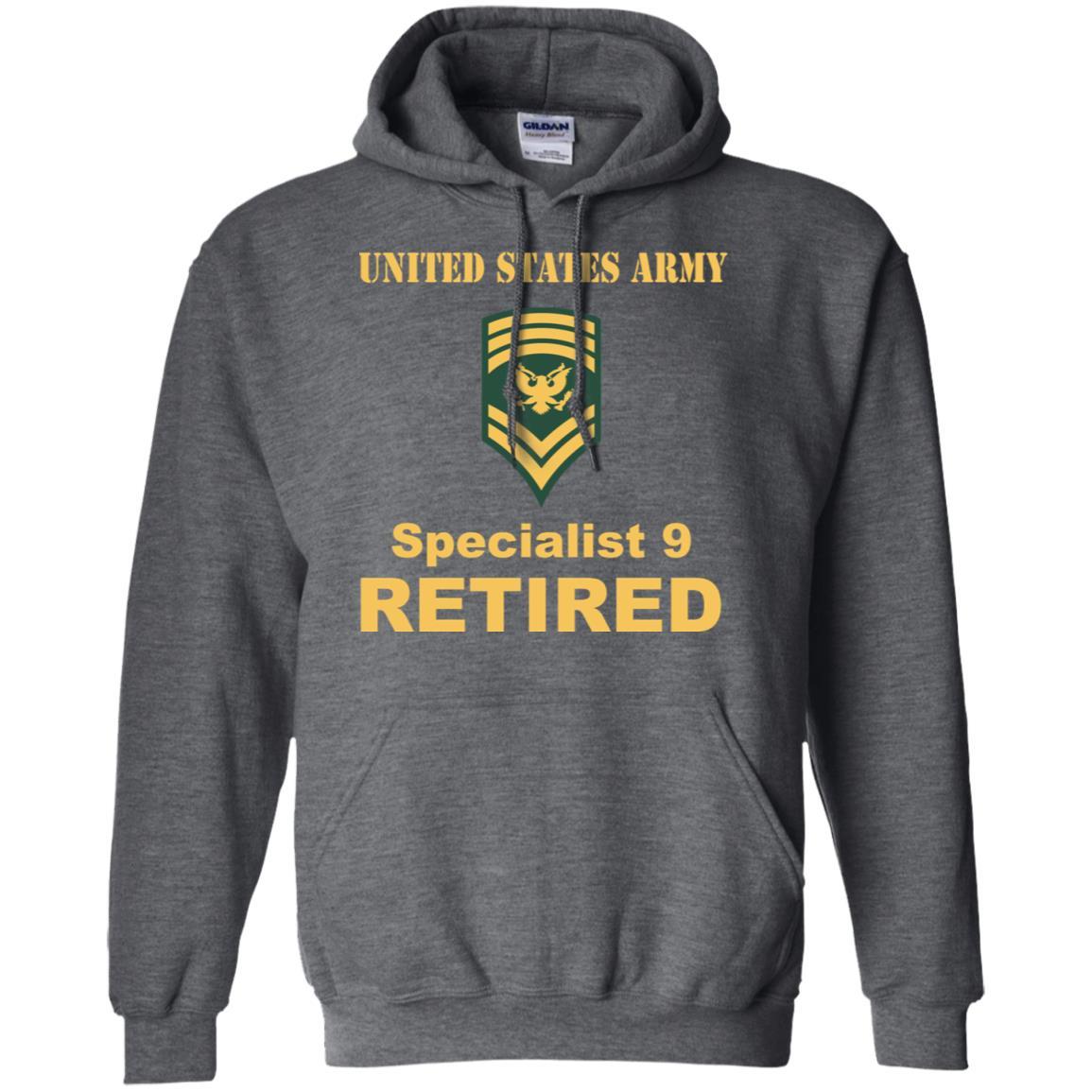 US Army E-9 SPC E9 Specialist Specialist 9 Retired Men T Shirt On Front-TShirt-Army-Veterans Nation