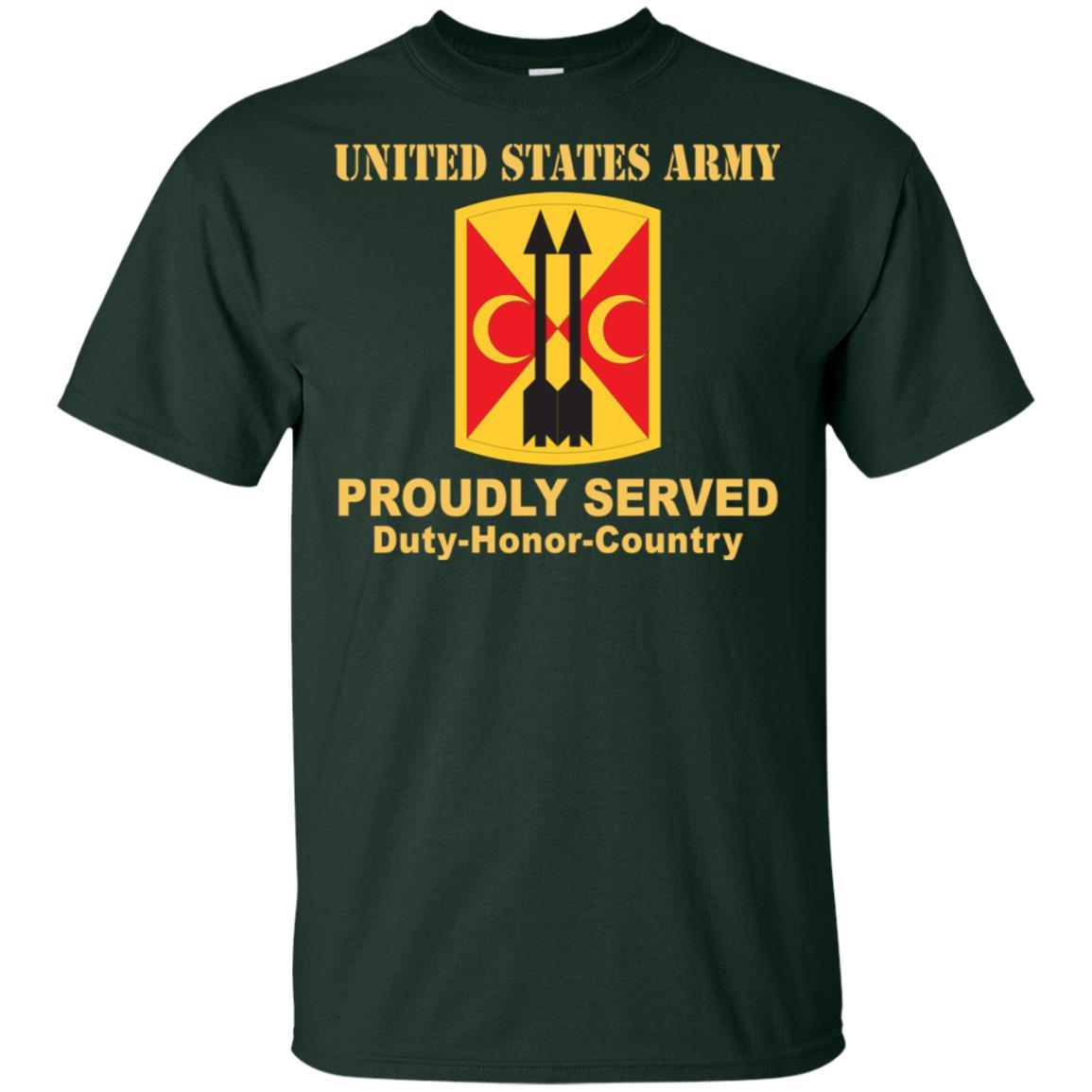 US ARMY 212 FIRES BRIGADE- Proudly Served T-Shirt On Front For Men-TShirt-Army-Veterans Nation