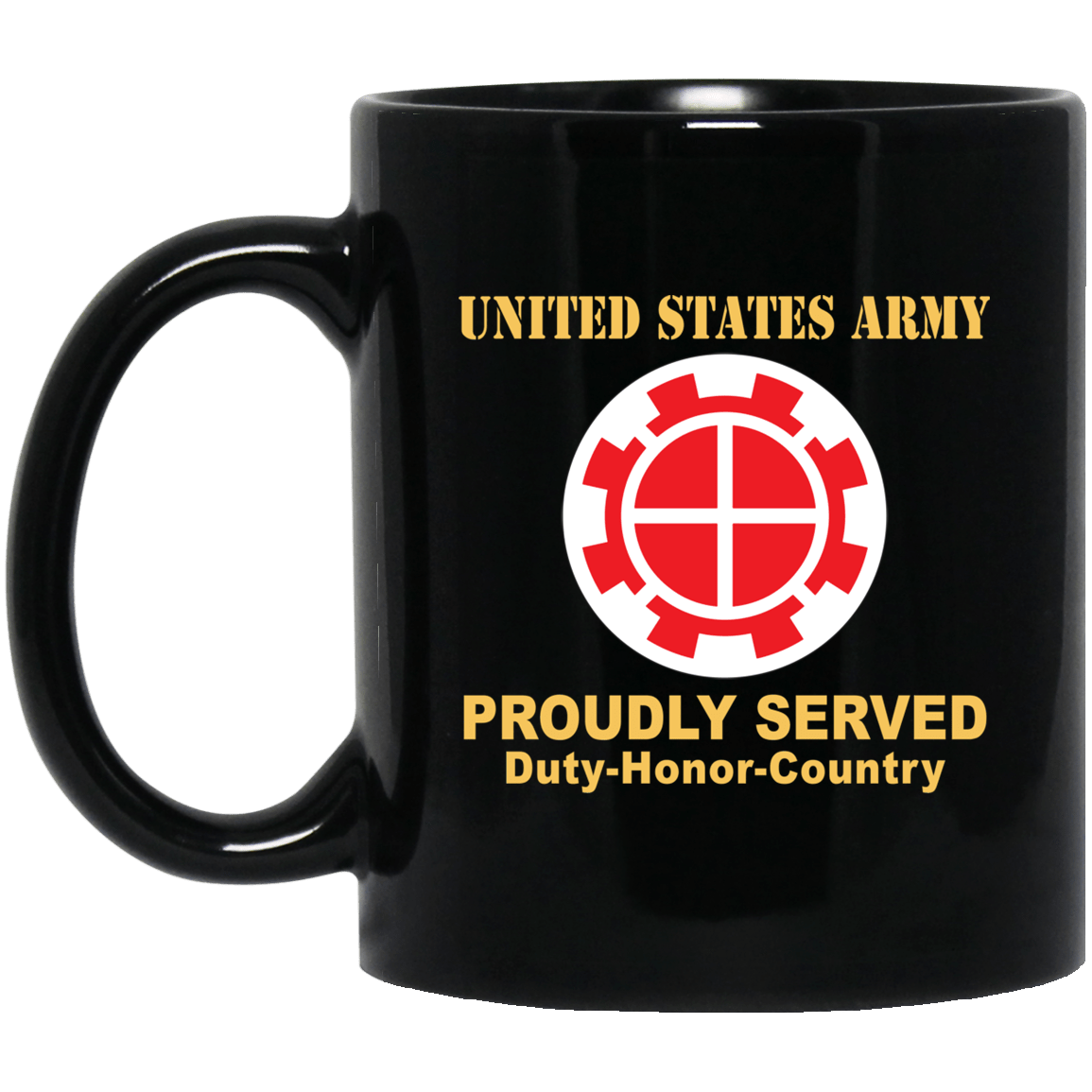 US ARMY 35TH ENGINEER BRIGADE - 11 oz - 15 oz Black Mug-Mug-Army-CSIB-Veterans Nation