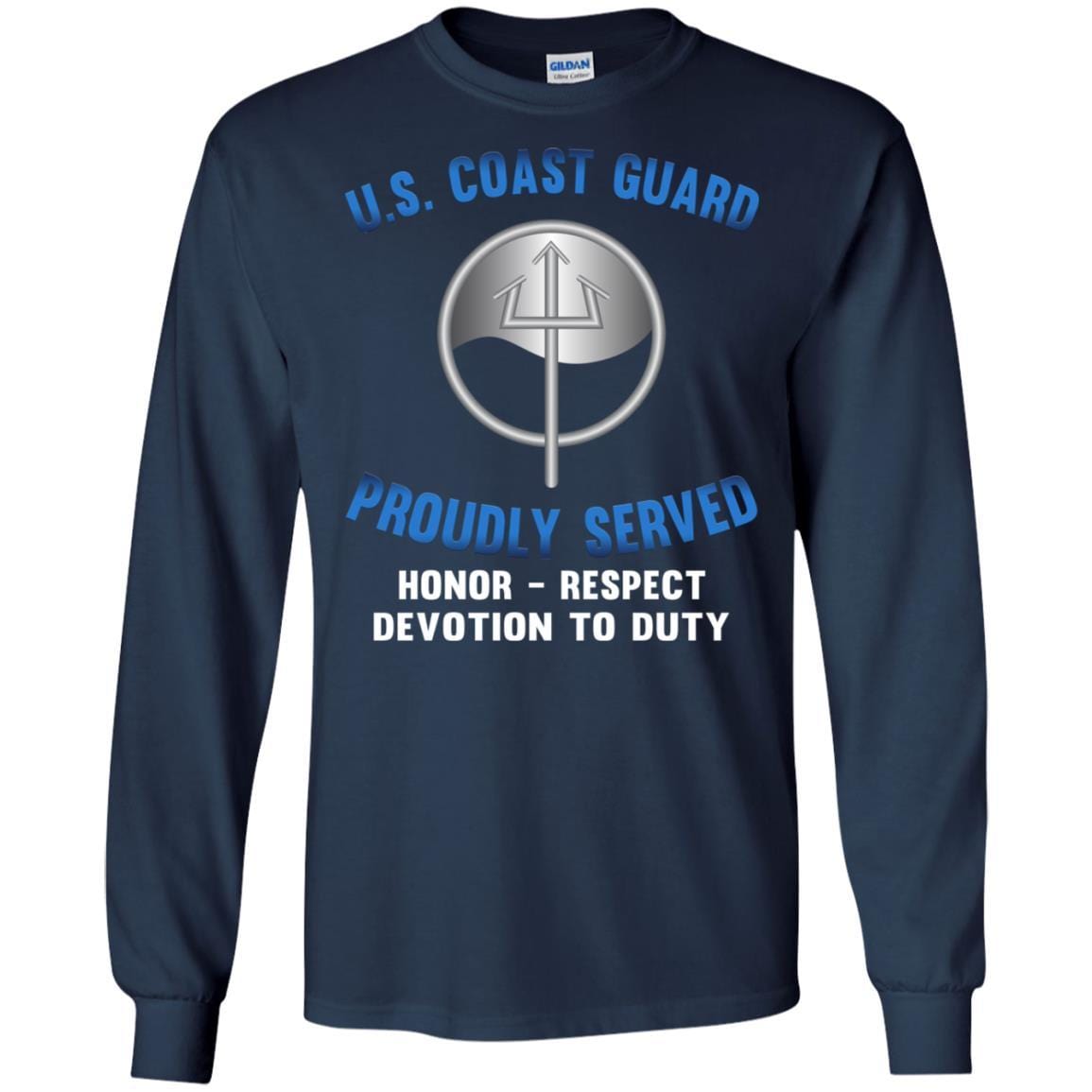USCG MARINE SCIENCE TECHNICIAN MST Logo Proudly Served T-Shirt For Men On Front-TShirt-USCG-Veterans Nation